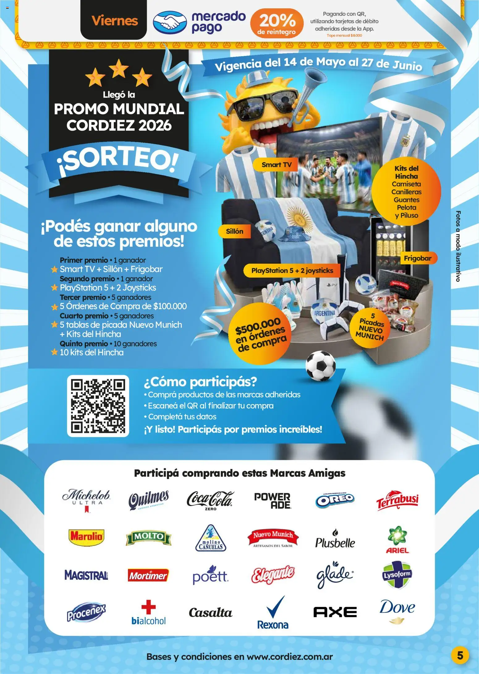 Cordiez ofertas │ válido desde el 28.05.2026 | Página: 5 | Productos: Camiseta, Pelota, Cerveza, Frigobar