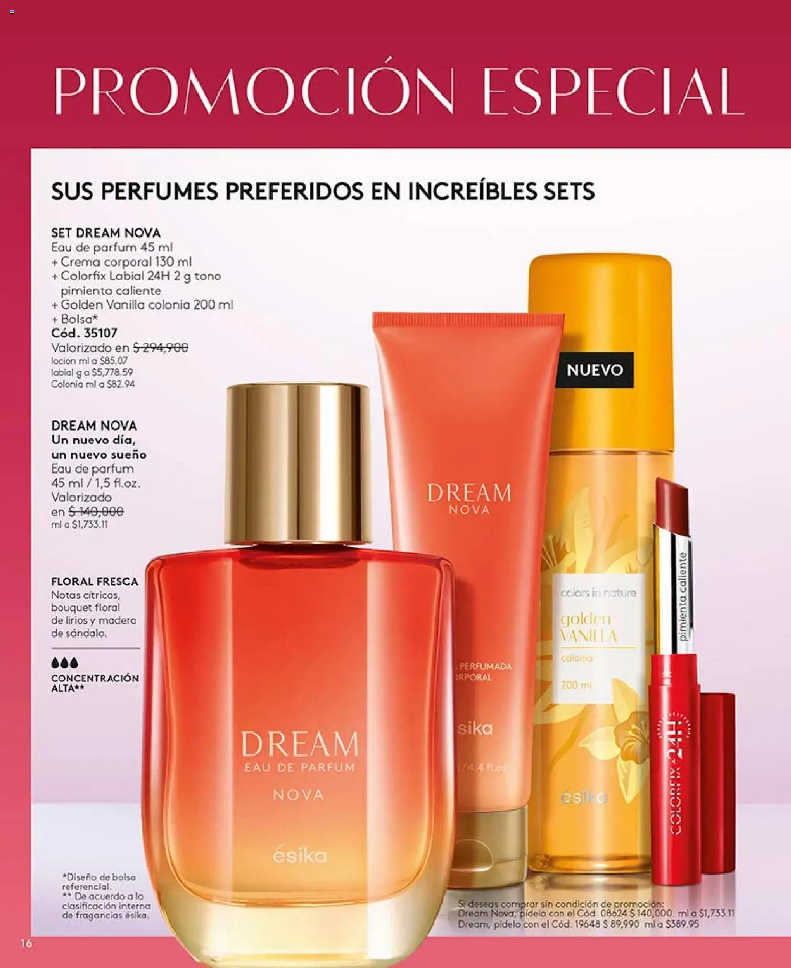Ésika revista - valida desde el 24.04.2026 | Página: 16 | Productos: Pimienta, Crema, Bolsa, Loción