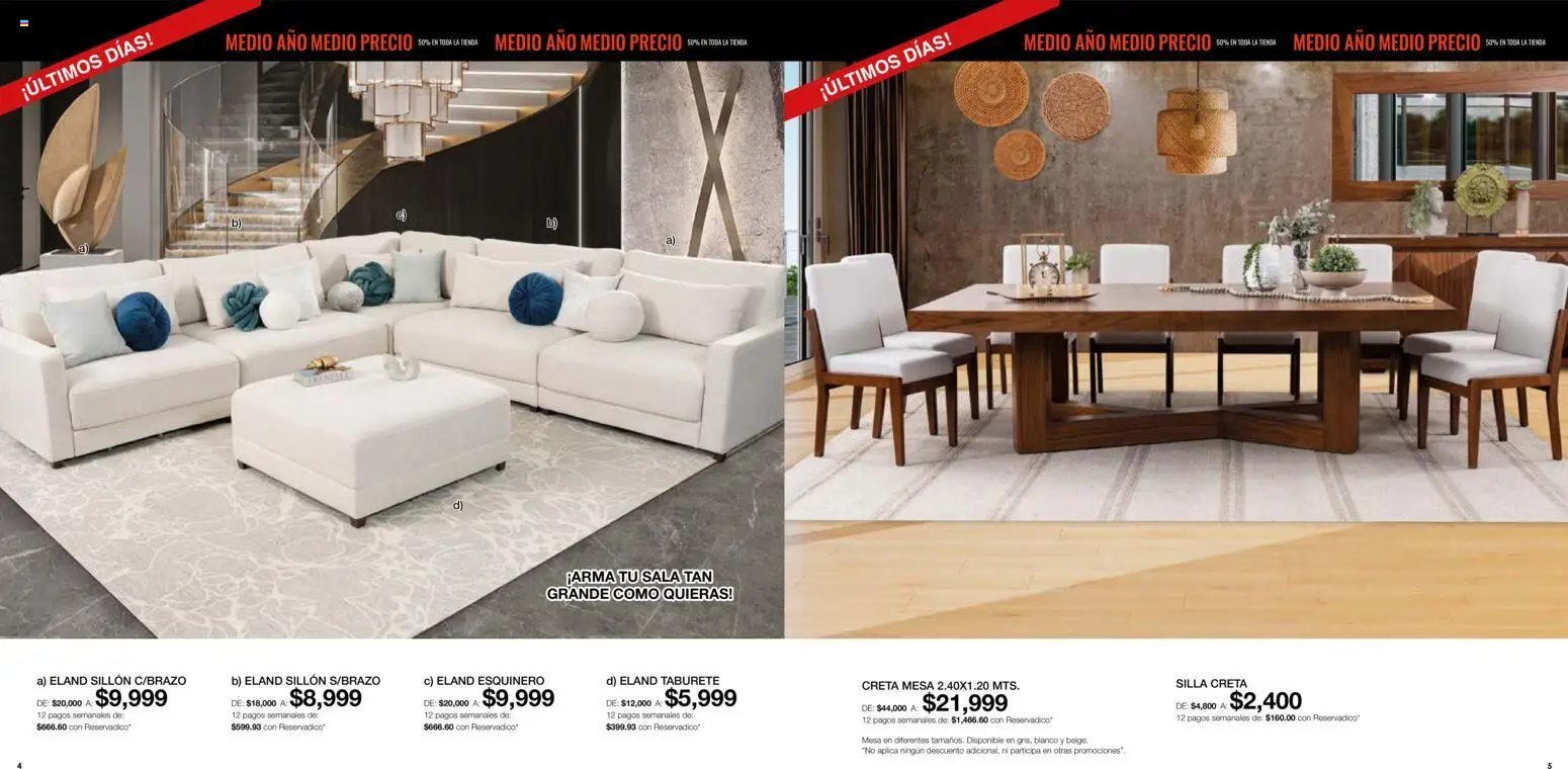 Nuevas ofertas de Muebles Dico válidas en toda la República Mexicana desde el 01/09/2026. ¡Encuentra las mejores ofertas en Muebles Dico catálogo! | Página: 3 | Productos: Sillón, Silla, Mesa, Sala