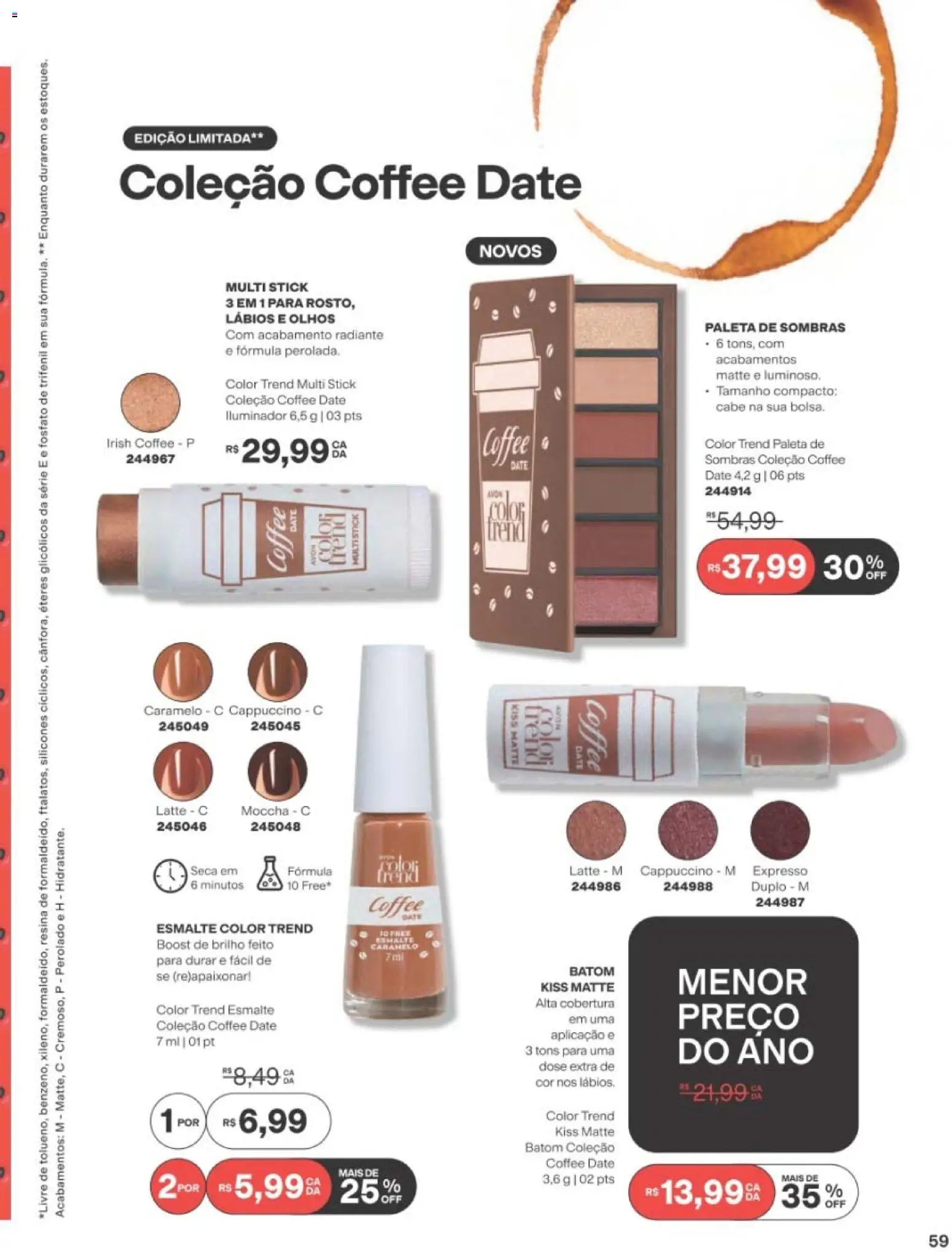 Avon Folheto - válido de 19/07/2026 | Página: 59 | Produtos: Batom, Iluminador