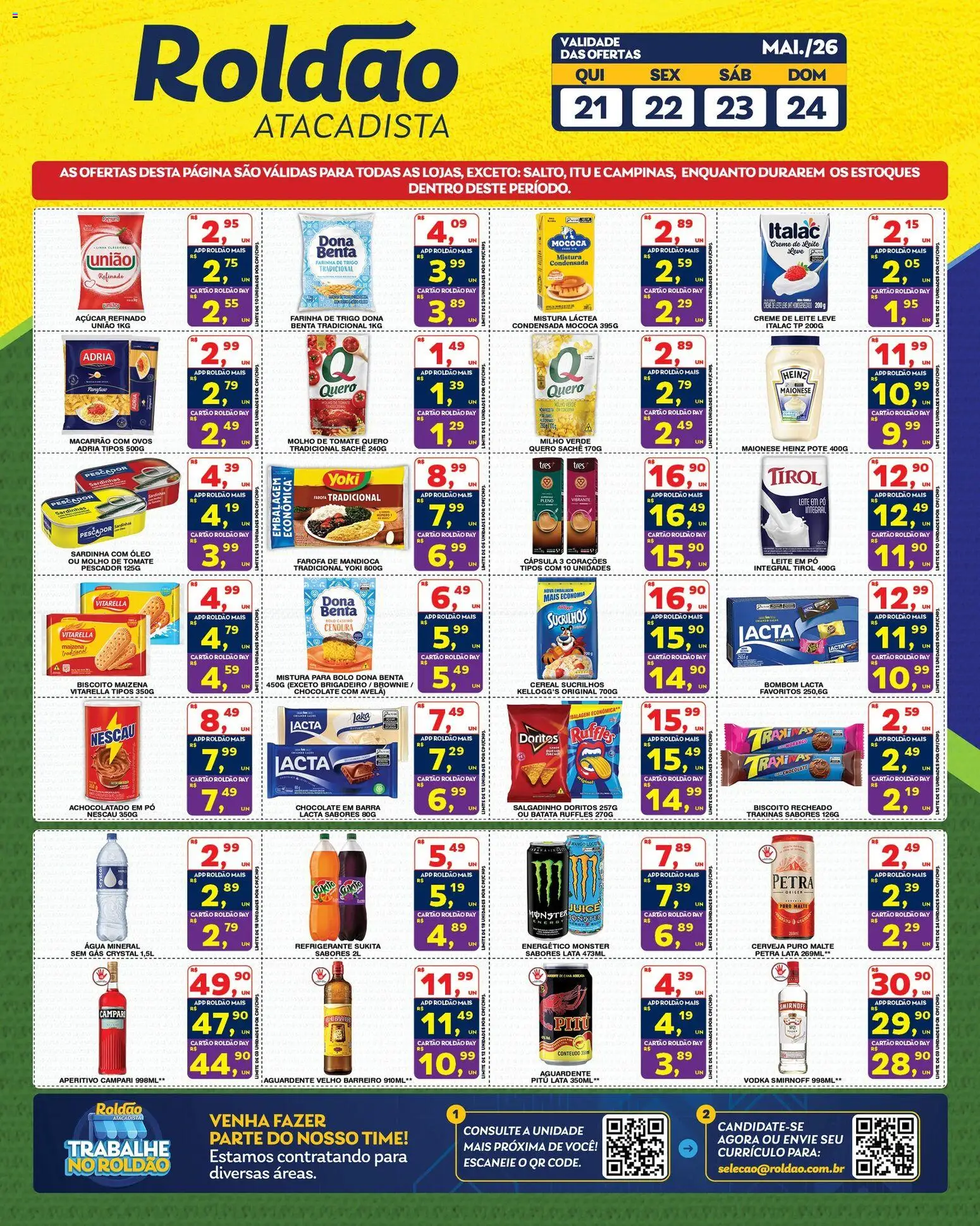 Roldão Folheto - válido de 21.05.2026 | Página: 3 | Produtos: Milho verde, Óleo, Bolo, Creme de leite