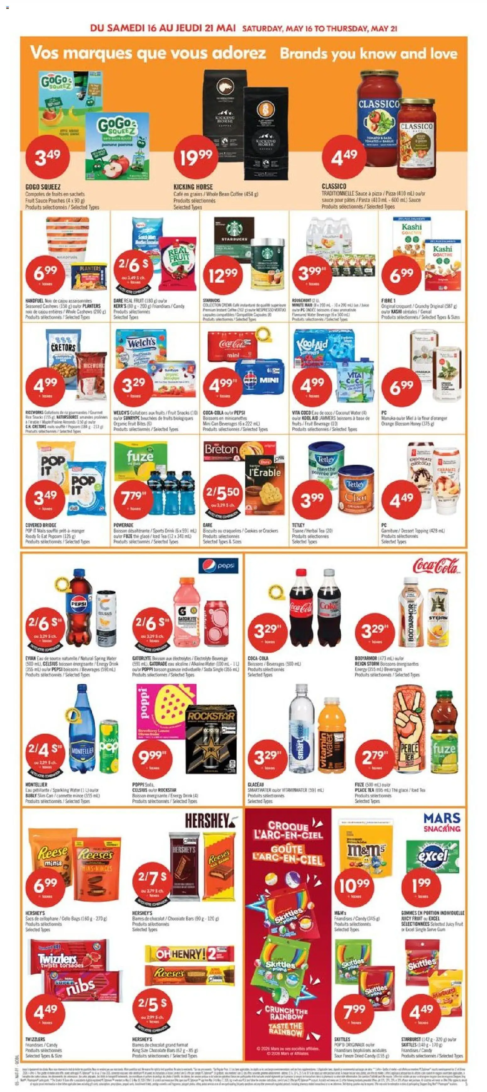 Pharmaprix flyer valid from 15.05.2026 | Page: 8 | Products: Tea, Cookies, Pizza, Juice