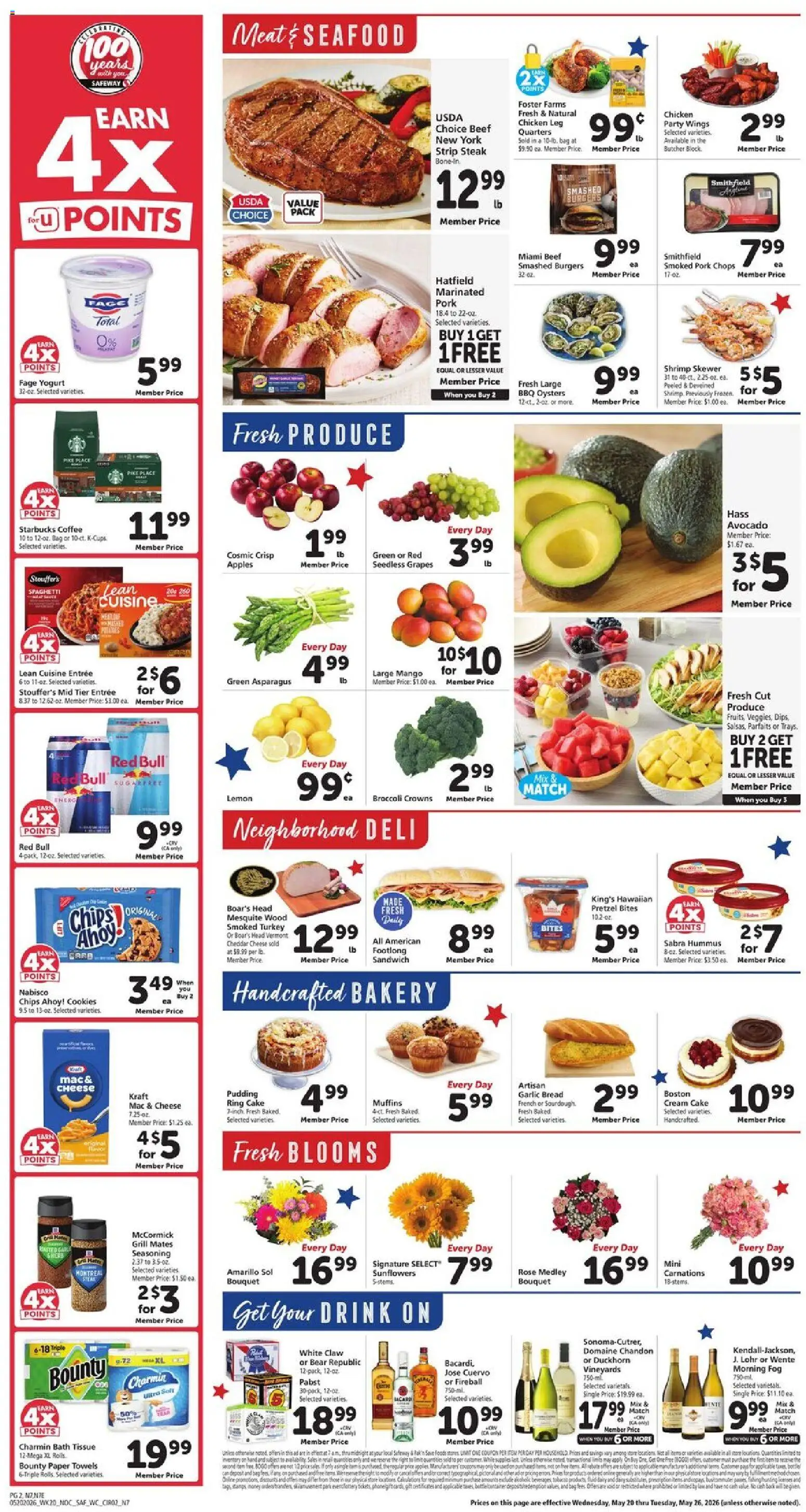 Safeway Weekly Ad - valid from 20.05.2026 | Page: 4 | Products: Coffee, Avocado, Mango, Garlic