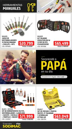 Vista previa Sodimac catálogo válido desde el 16.06.2026 | Página: 6 | Productos: Destornillador, Martillo, Papa, Alicate