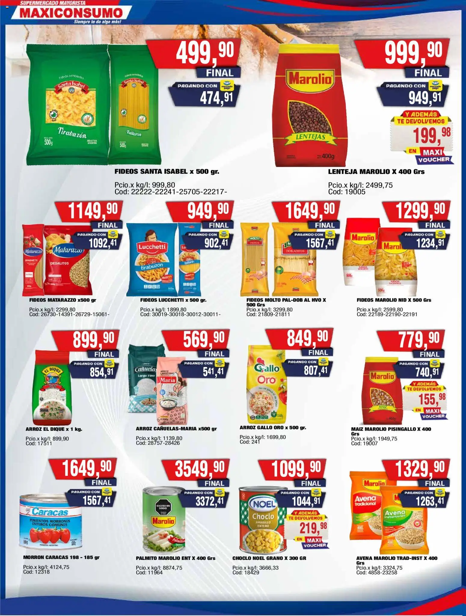 Maxiconsumo ofertas │ válido desde el 16.03.2026 | Página: 4 | Productos: Choclo, Lentejas, Avena, Té
