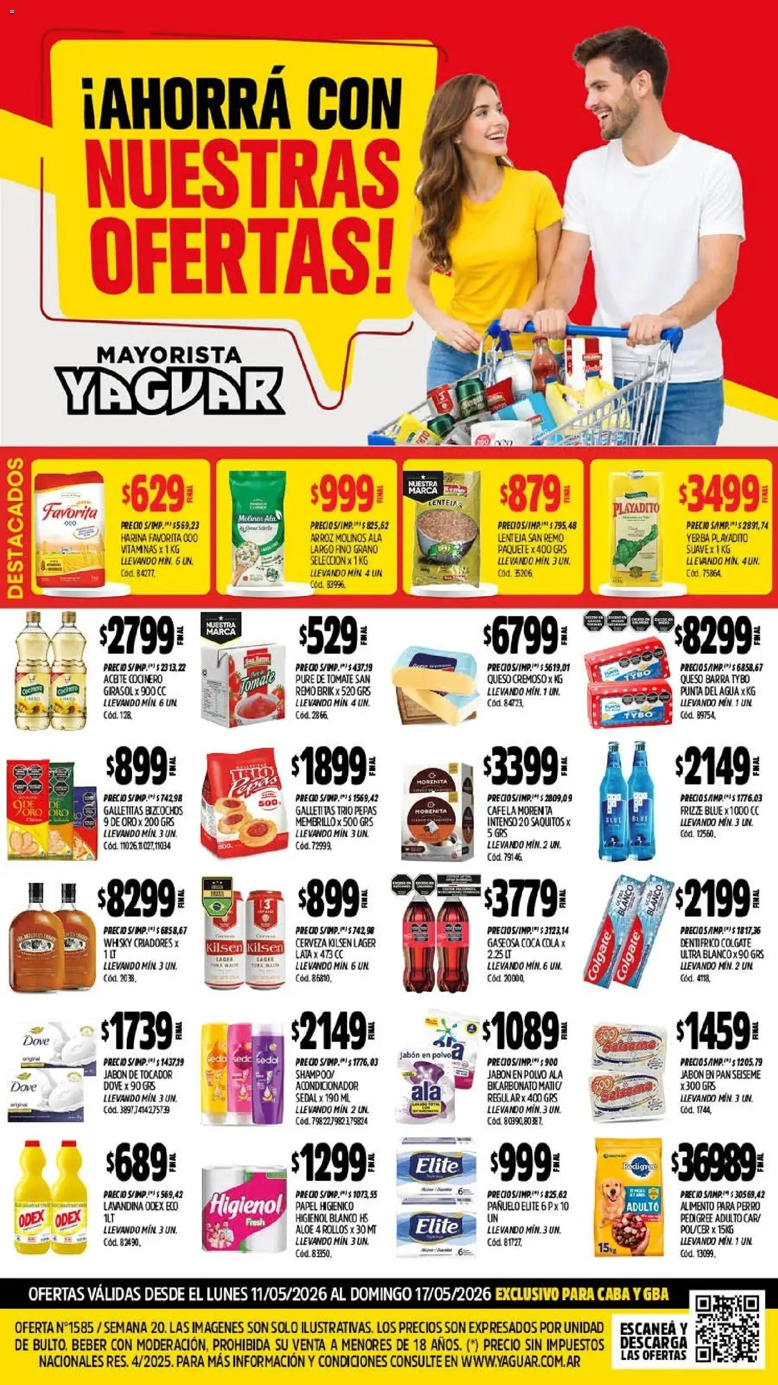 Yaguar catálogo │ válido desde el 11.05.2026 | Página: 1 | Productos: Vitaminas, Pañuelo, Yerba, Pure de Tomate