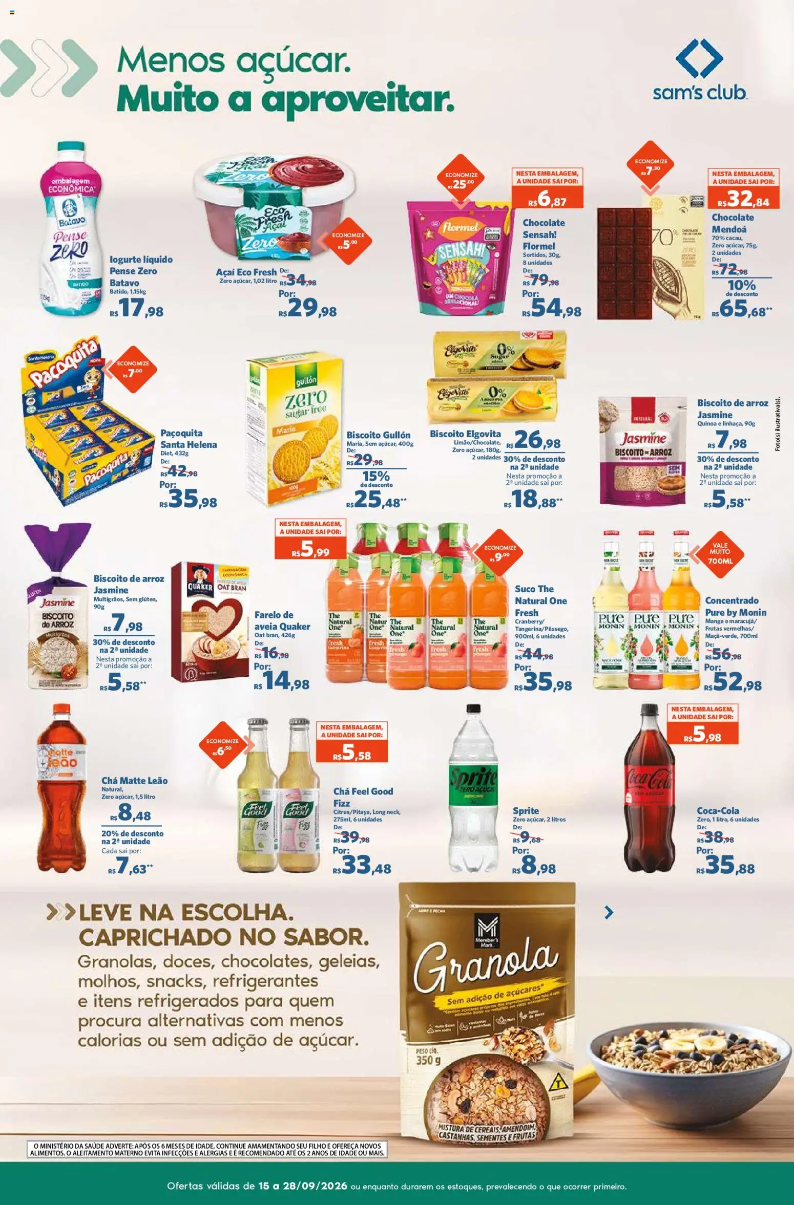 Sam's Club Folheto - válido de 15/09/2026 | Página: 10 | Produtos: Chocolate, Suco, Chá, Manga