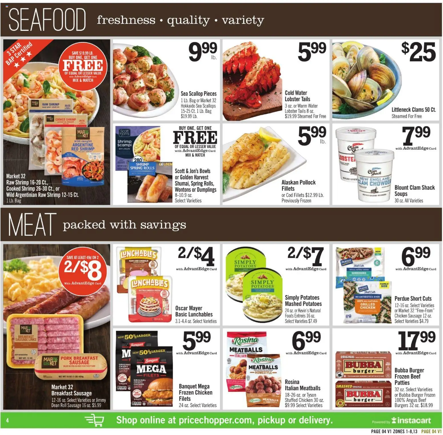 Price Chopper Weekly Ad - valid from 09/06/2026 | Page: 4 | Products: Pizza, Beef, Sausage, Bag