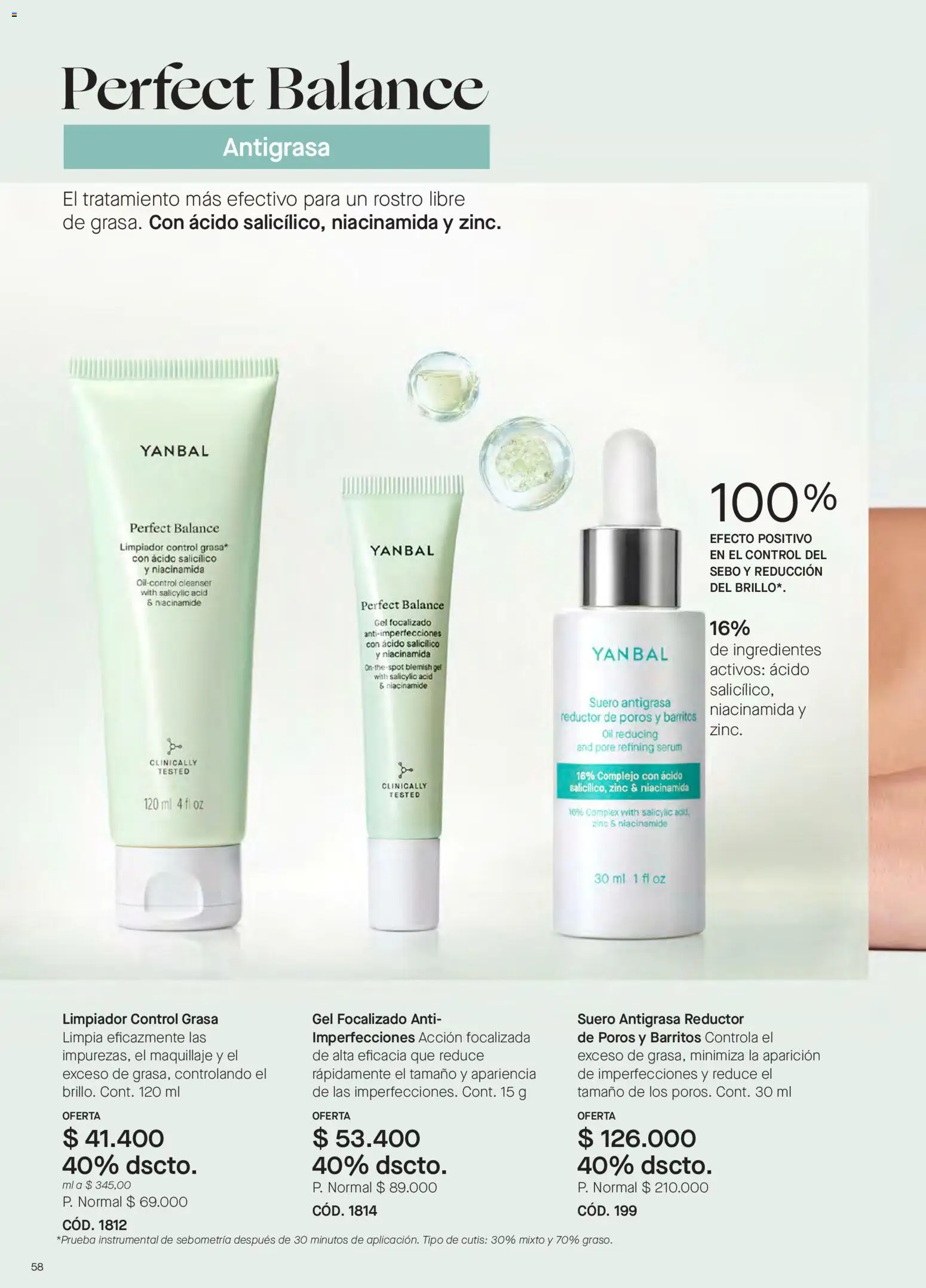 Yanbal revista - valida desde el 23.05.2026 | Página: 58 | Productos: Antigrasa, Serum, Brillo, Maquillaje