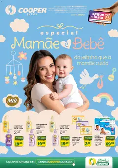 Cooper ofertas Super Mamãe e Bebê - Pré-Visualização do folheto da loja Cooper, válido de 12/08/2026