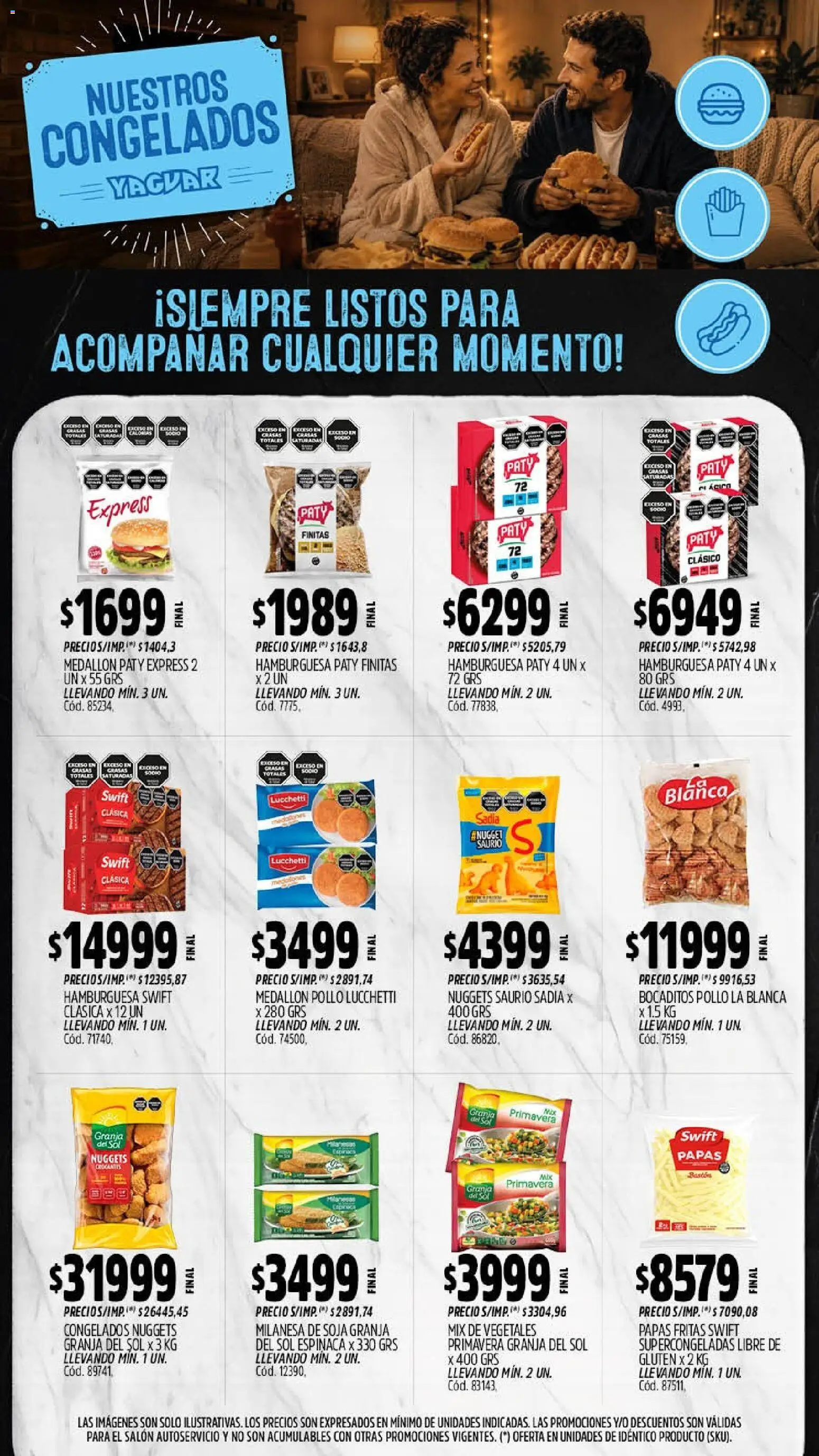 Yaguar - Oferta Semanal Misiones │ válido desde el 14/09/2026 | Página: 11 | Productos: Milanesa, Hamburguesa, Papas, Espinaca