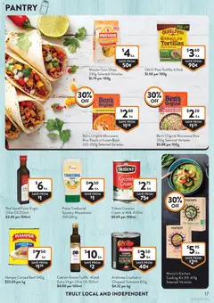 Preview of Foodworks catalogue - valid from 08/07/2026 | Page: 17 | Products: Tomatoes, Olive oil, Mayonnaise, Tortillas