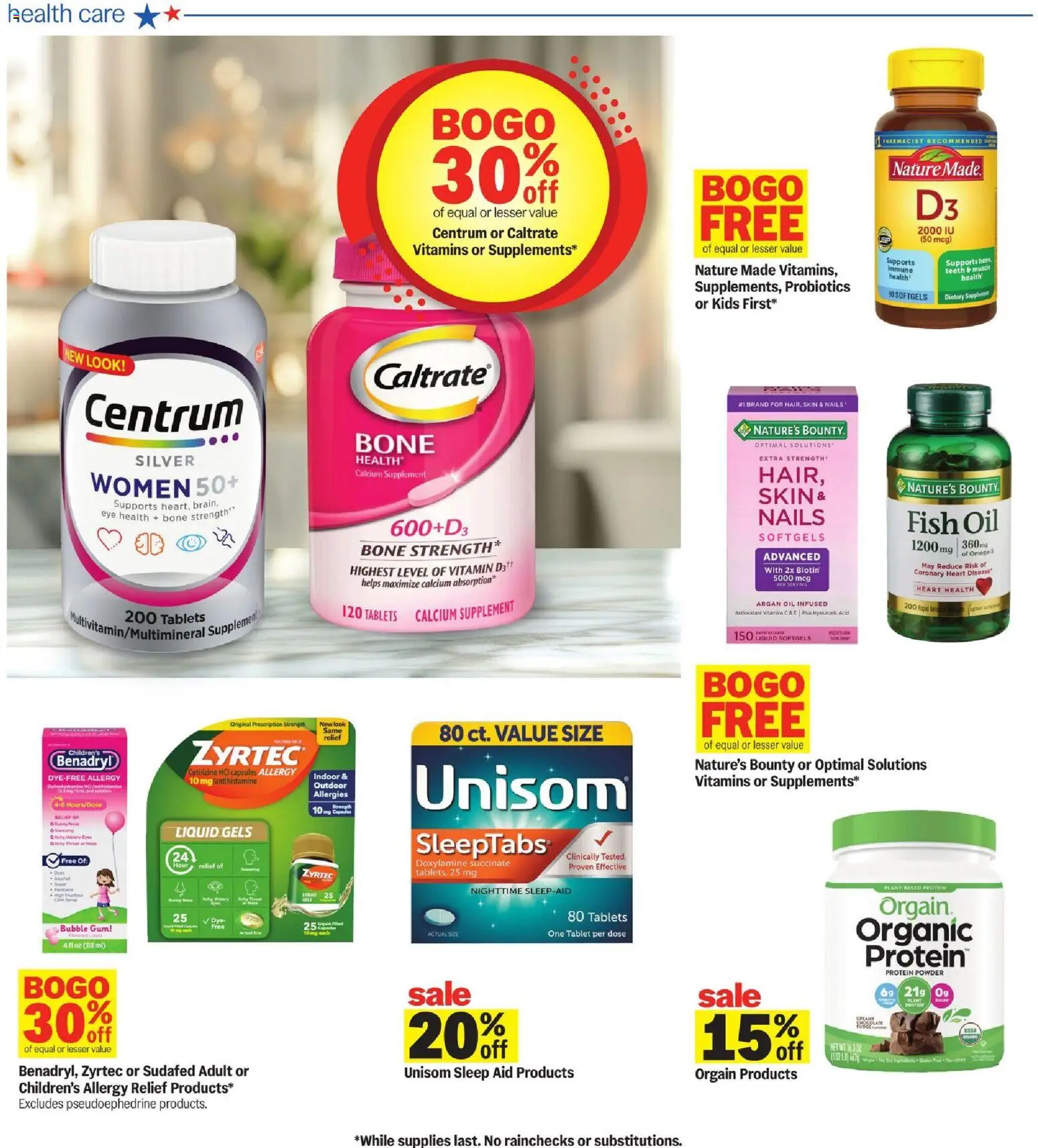 Meijer Weekly Ad - valid from 07/08/2026 | Page: 29 | Products: Vitamin, Probiotics, Protein Powder, Tablet
