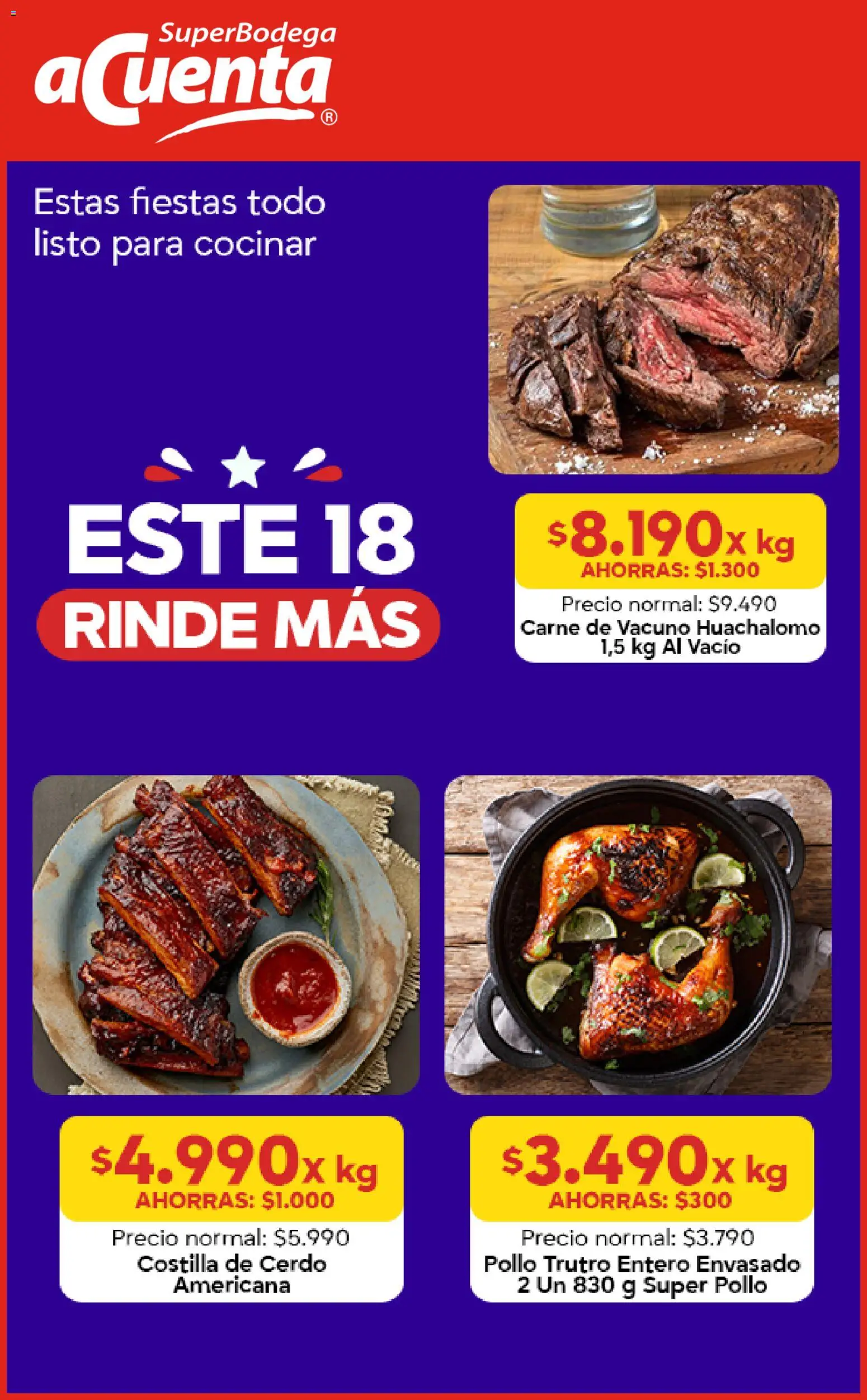 Super Bodega aCuenta Ofertas │ válido desde el 23.08.2026 | Página: 1 | Productos: Pollo, Carne, Cerdo