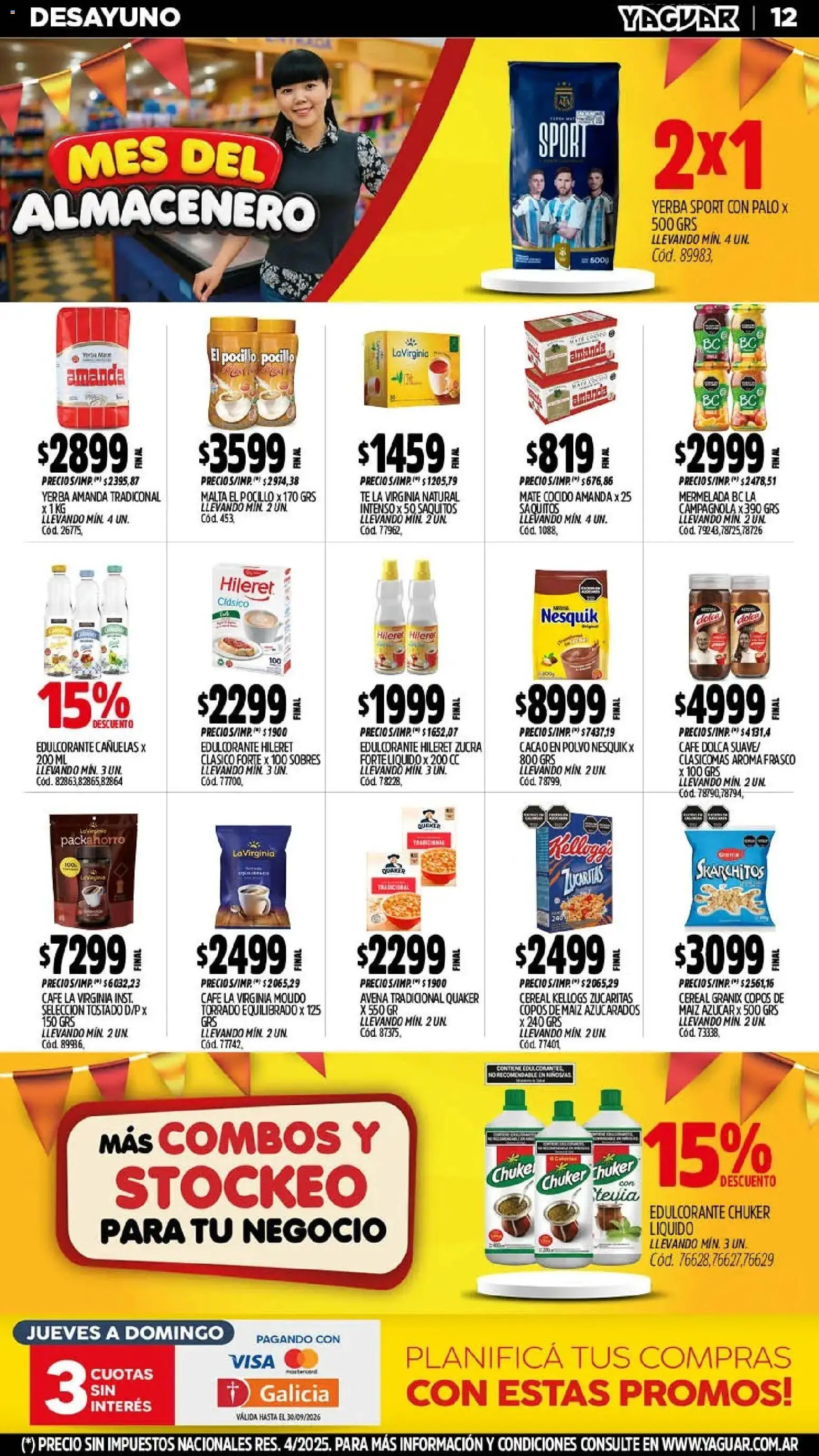 Yaguar - Oferta Semanal Jujuy │ válido desde el 21/09/2026 | Página: 11 | Productos: Avena, Pocillo, Mermelada, Cacao