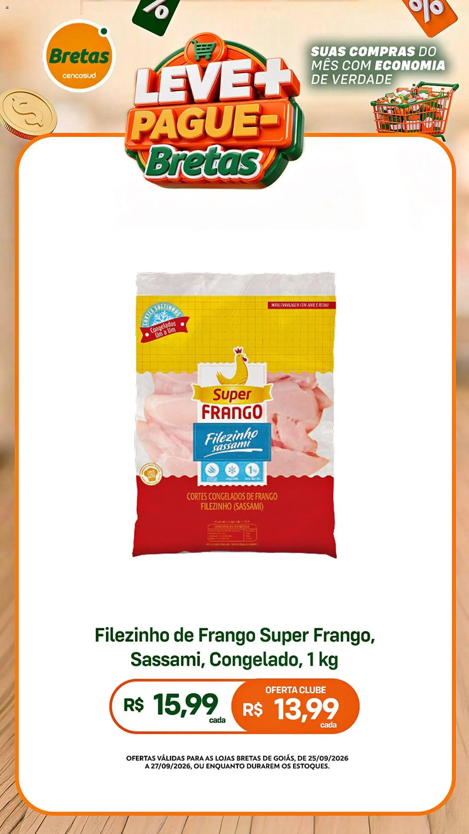 Bretas Folheto - válido de 25/09/2026 | Página: 6 | Produtos: Frango