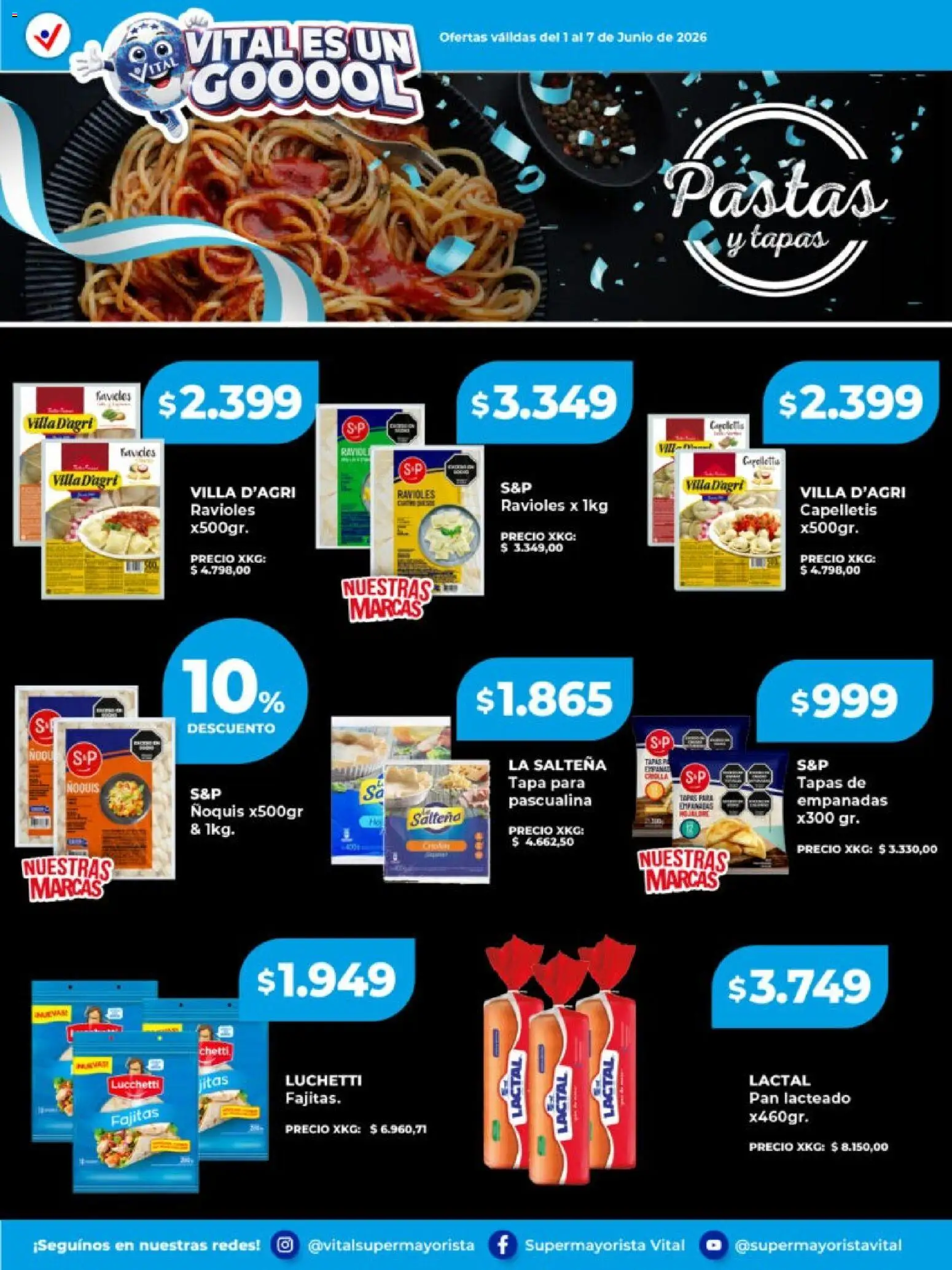 Vital - Especial de frescos │ válido desde el 01.06.2026 | Página: 6 | Productos: Pan, Ravioles, Ñoquis