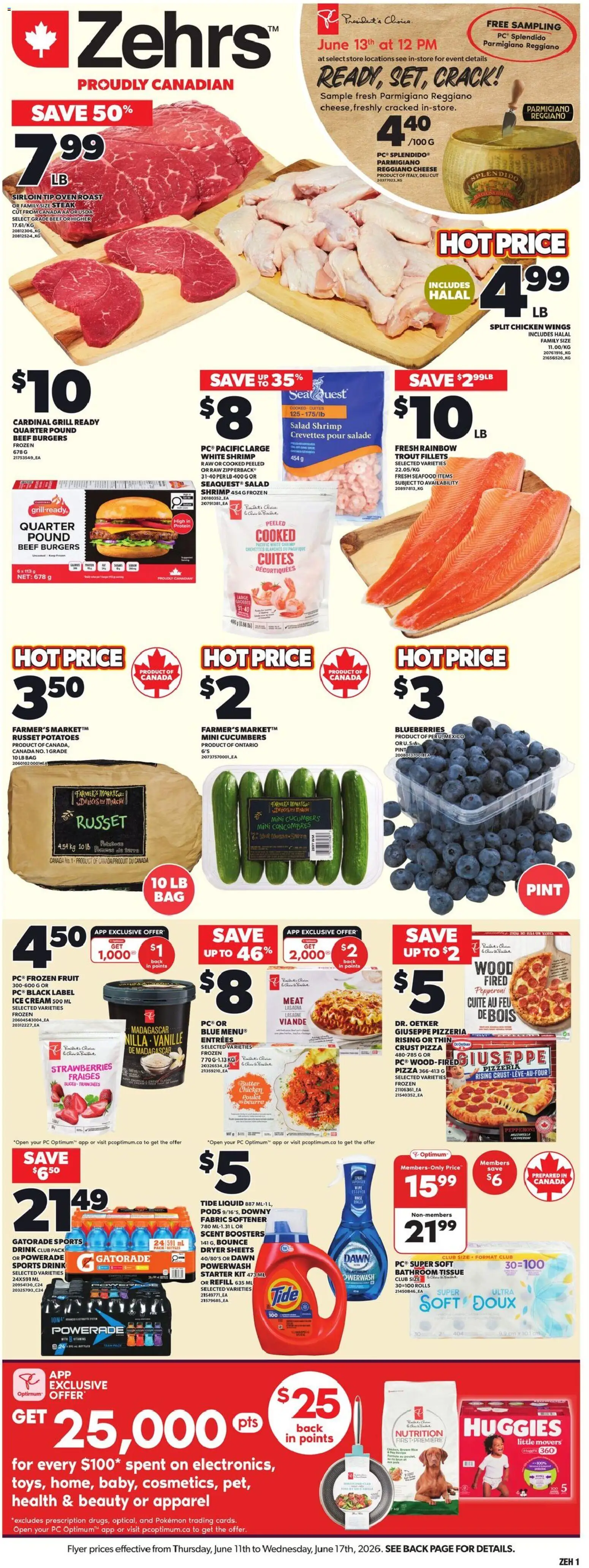 Zehrs flyer valid from 11.06.2026 | Page: 4 | Products: Ice cream, Potatoes, Dryer, Cheese
