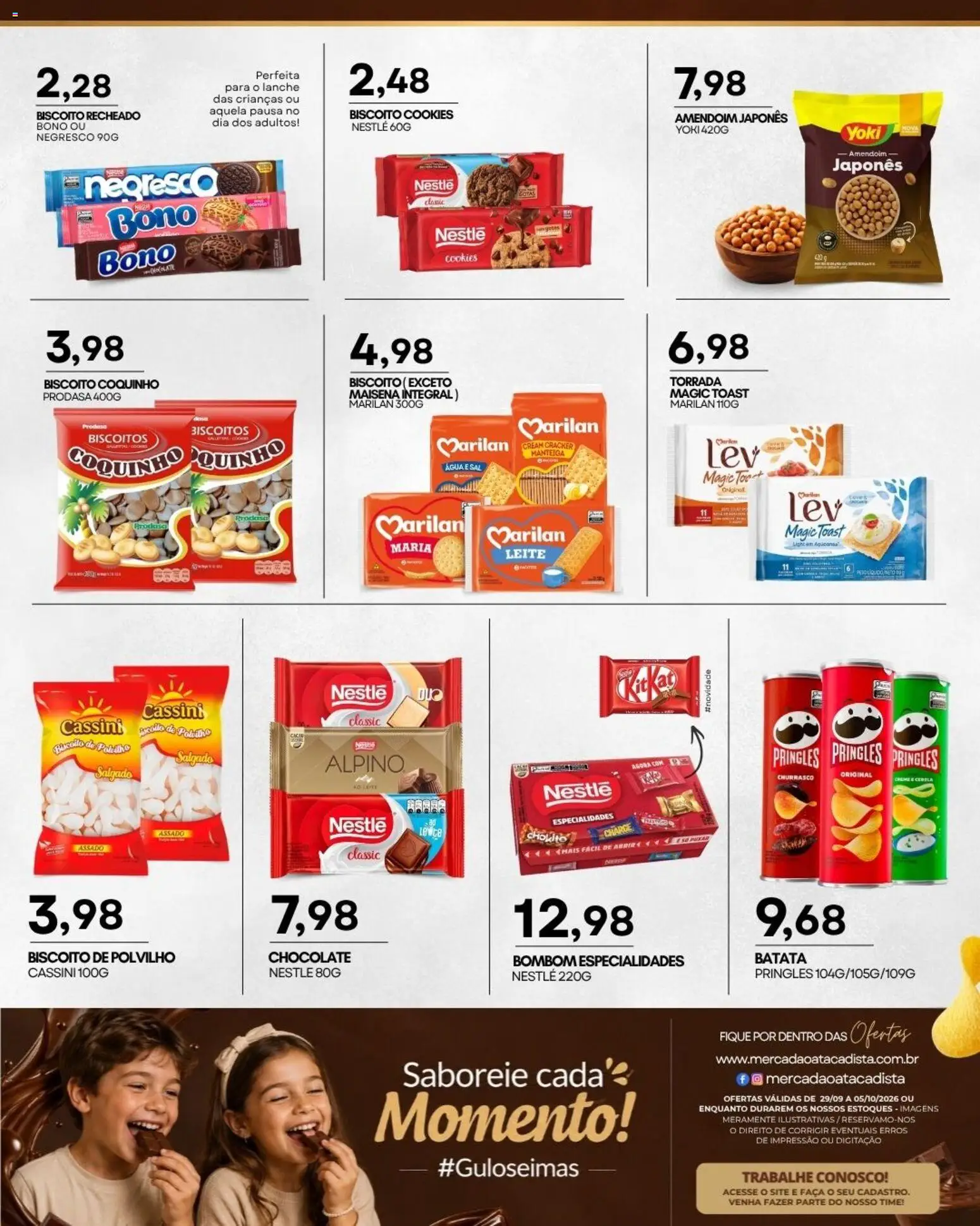 Mercadão Atacadista Folheto - válido de 29/09/2026 | Página: 9 | Produtos: Polvilho, Faca, Chocolate, Sal