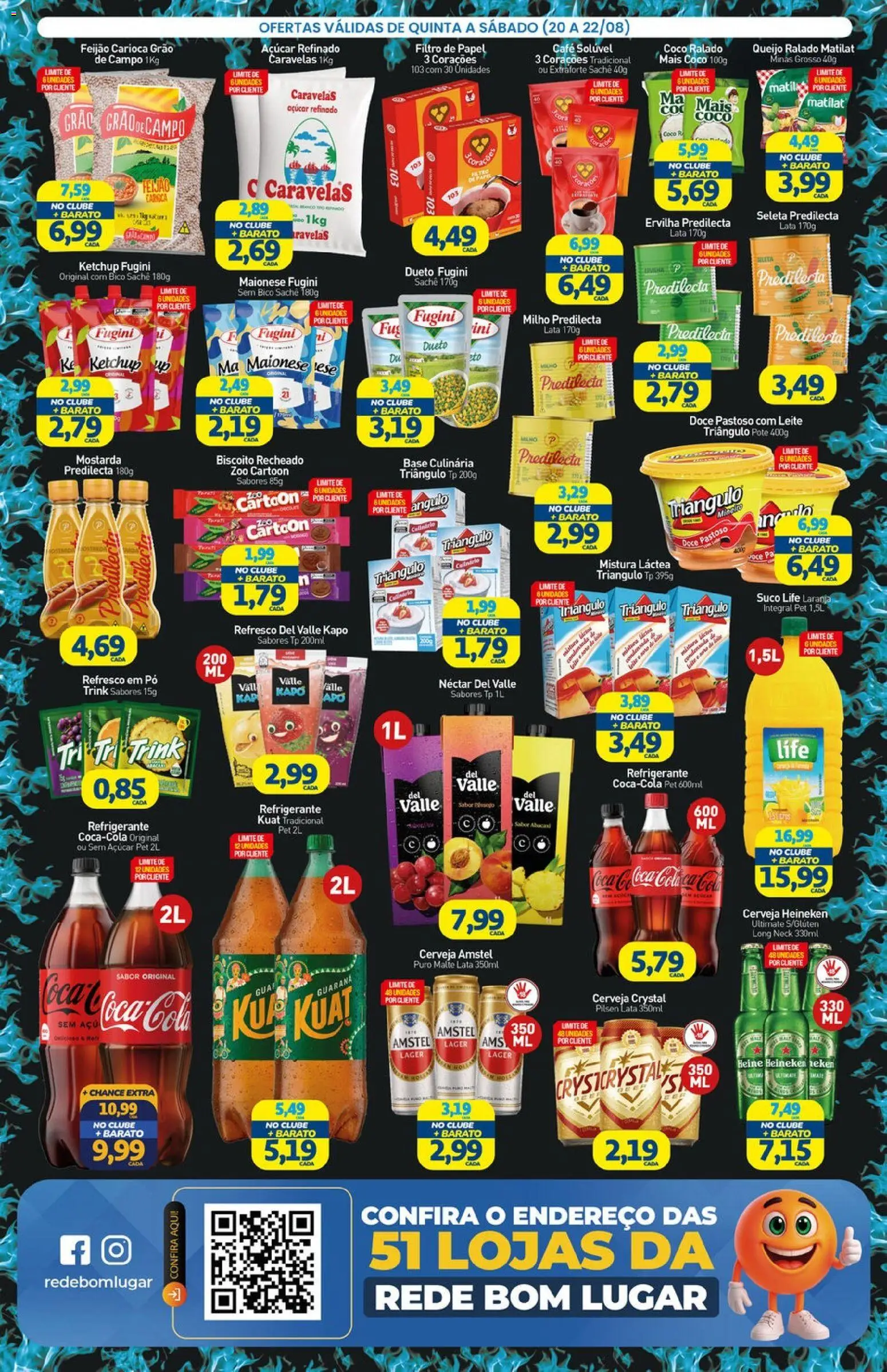 Rede Bom Lugar Folheto - válido de 20/08/2026 | Página: 2 | Produtos: Cerveja Heineken, Ketchup, Açúcar, Milho