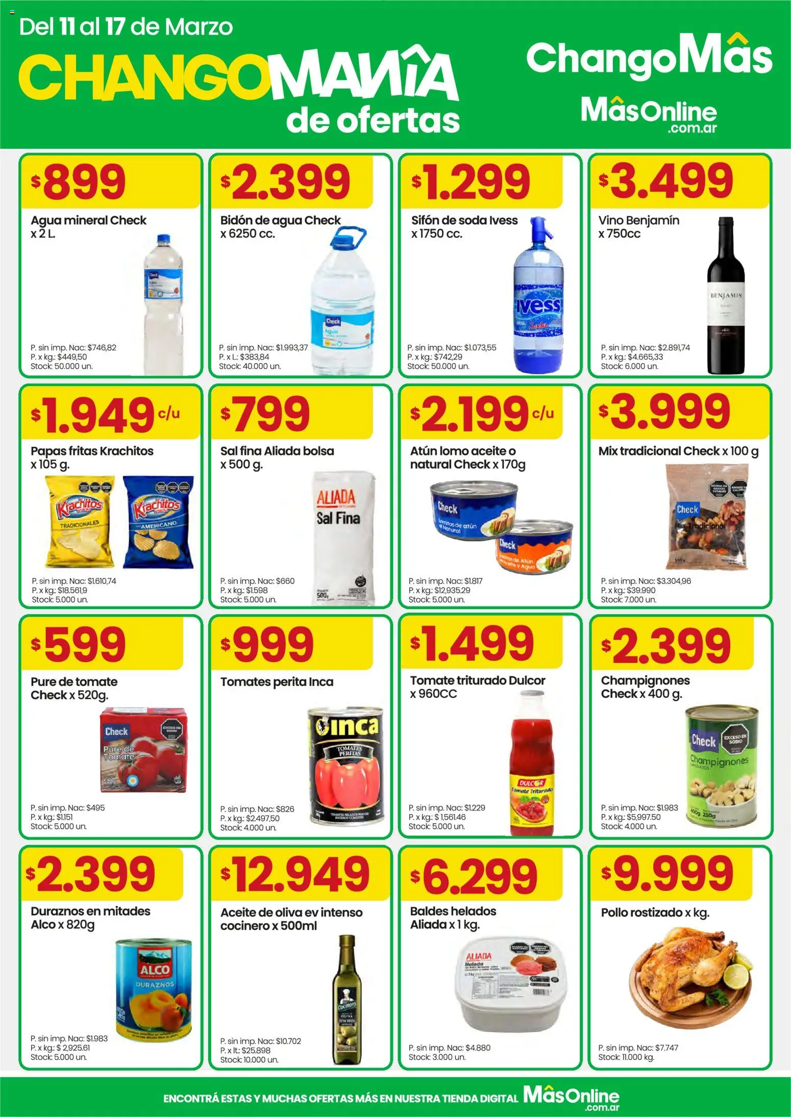 Changomas ofertas │ válido desde el 11.03.2026 | Página: 6 | Productos: Sal, Atún, Tomate, Pure de Tomate