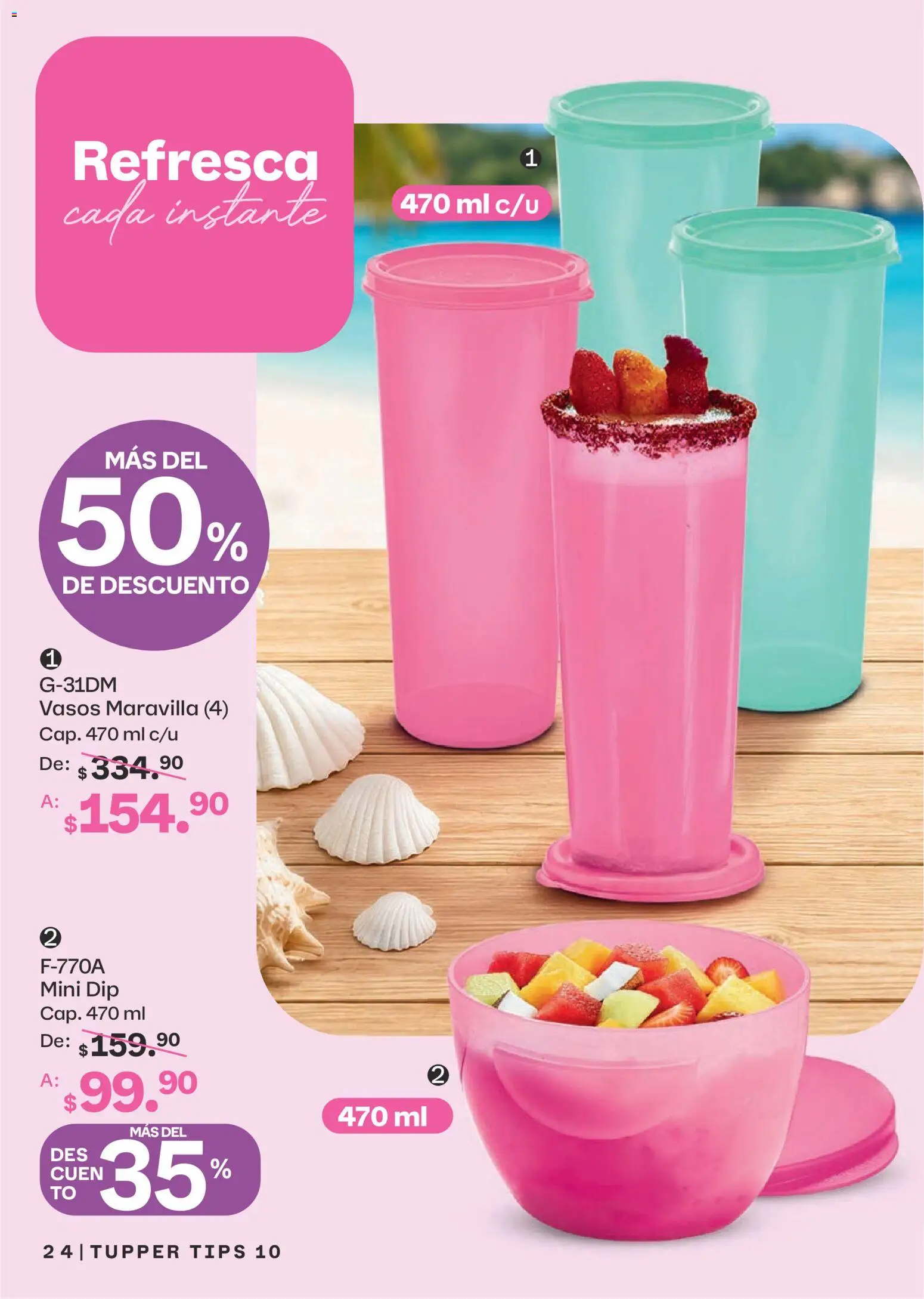 Nuevas ofertas de Tupperware válidas en toda la República Mexicana desde el 07/09/2026. ¡Encuentra las mejores ofertas en Tupperware catálogo! | Página: 24 | Productos: Tupper, Vasos