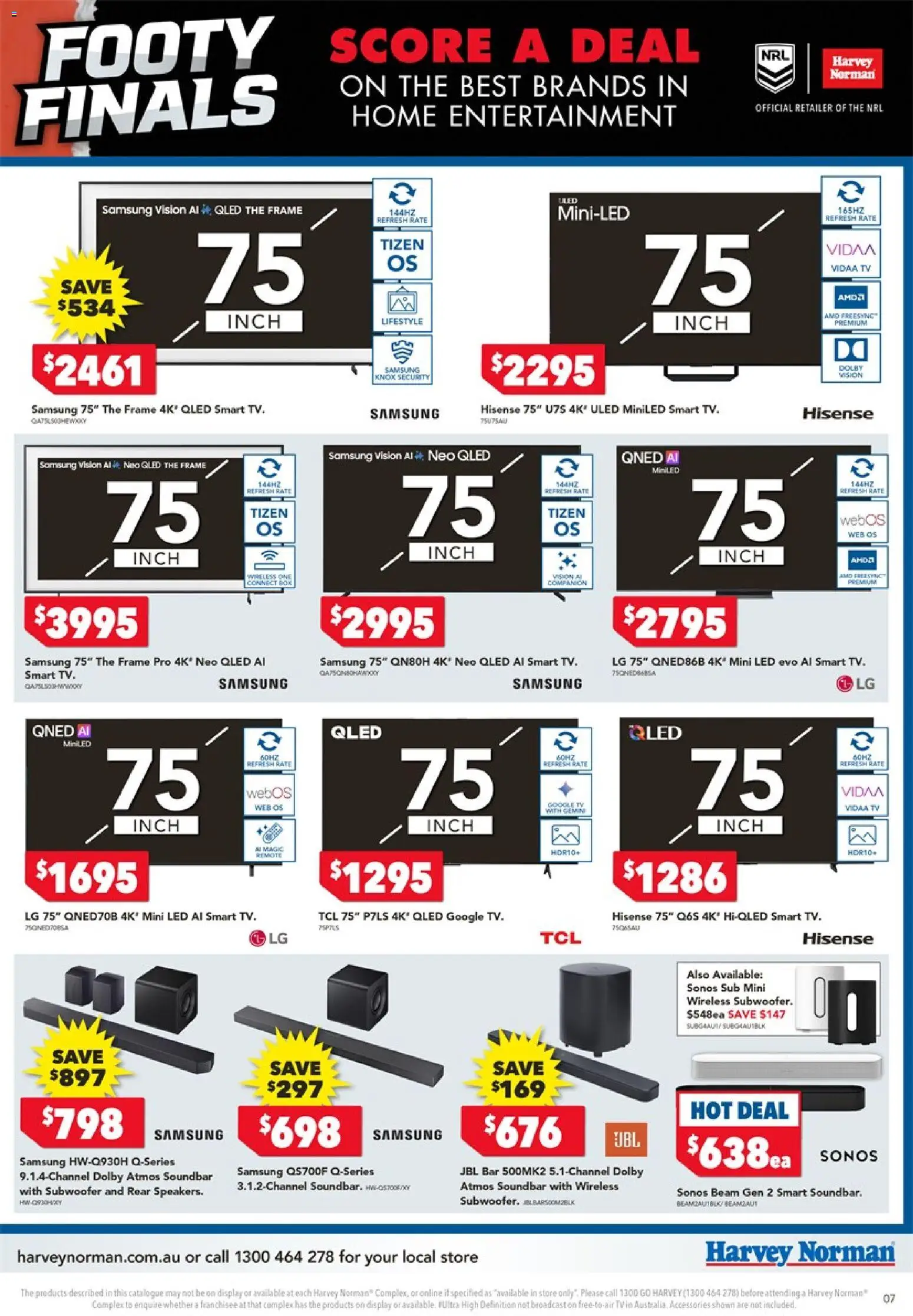 Harvey Norman catalogue - valid from 24/09/2026 | Page: 7 | Products: Box, Soundbar, Accessories, Tv