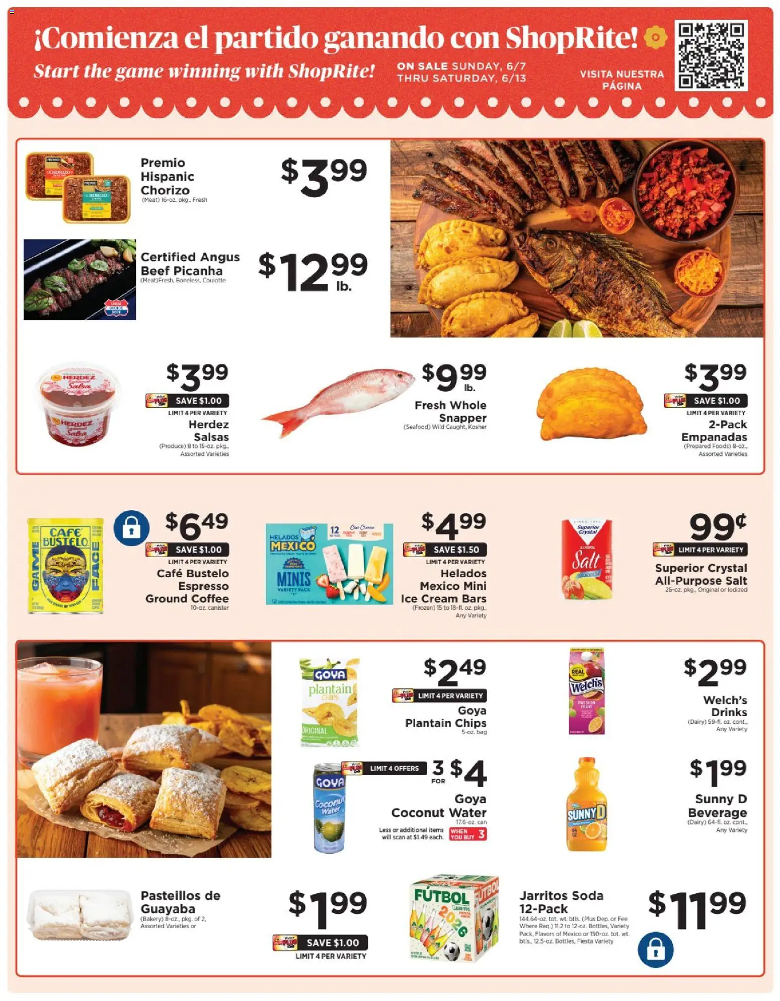 ShopRite Weekly Ad - valid from 07.06.2026 | Page: 13 | Products: Bakery, Coffee, Chips, Salt