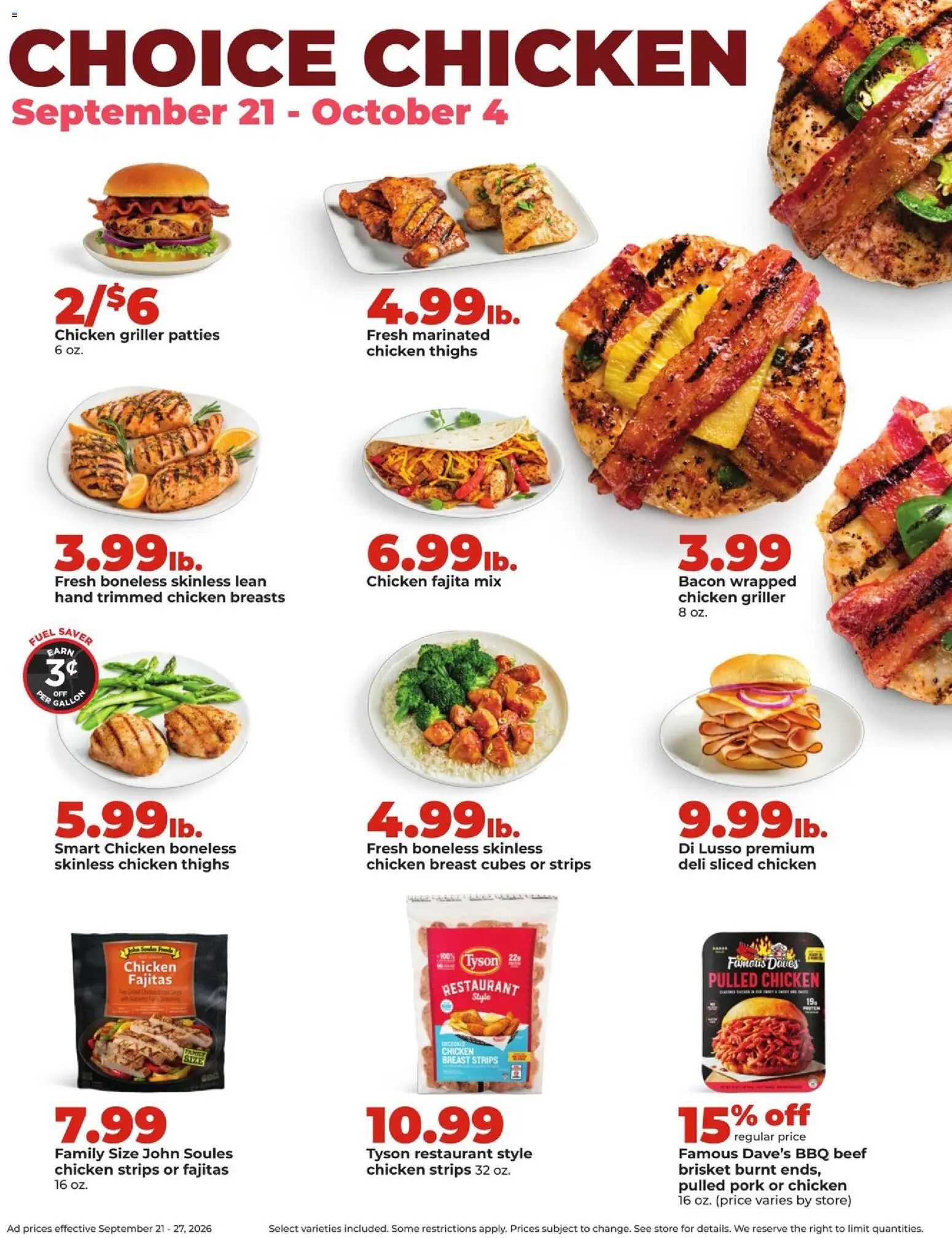 HyVee Weekly Ad - valid from 09/21/2026 | Page: 13 | Products: Chicken, Pork, Chicken breasts, Pulled pork