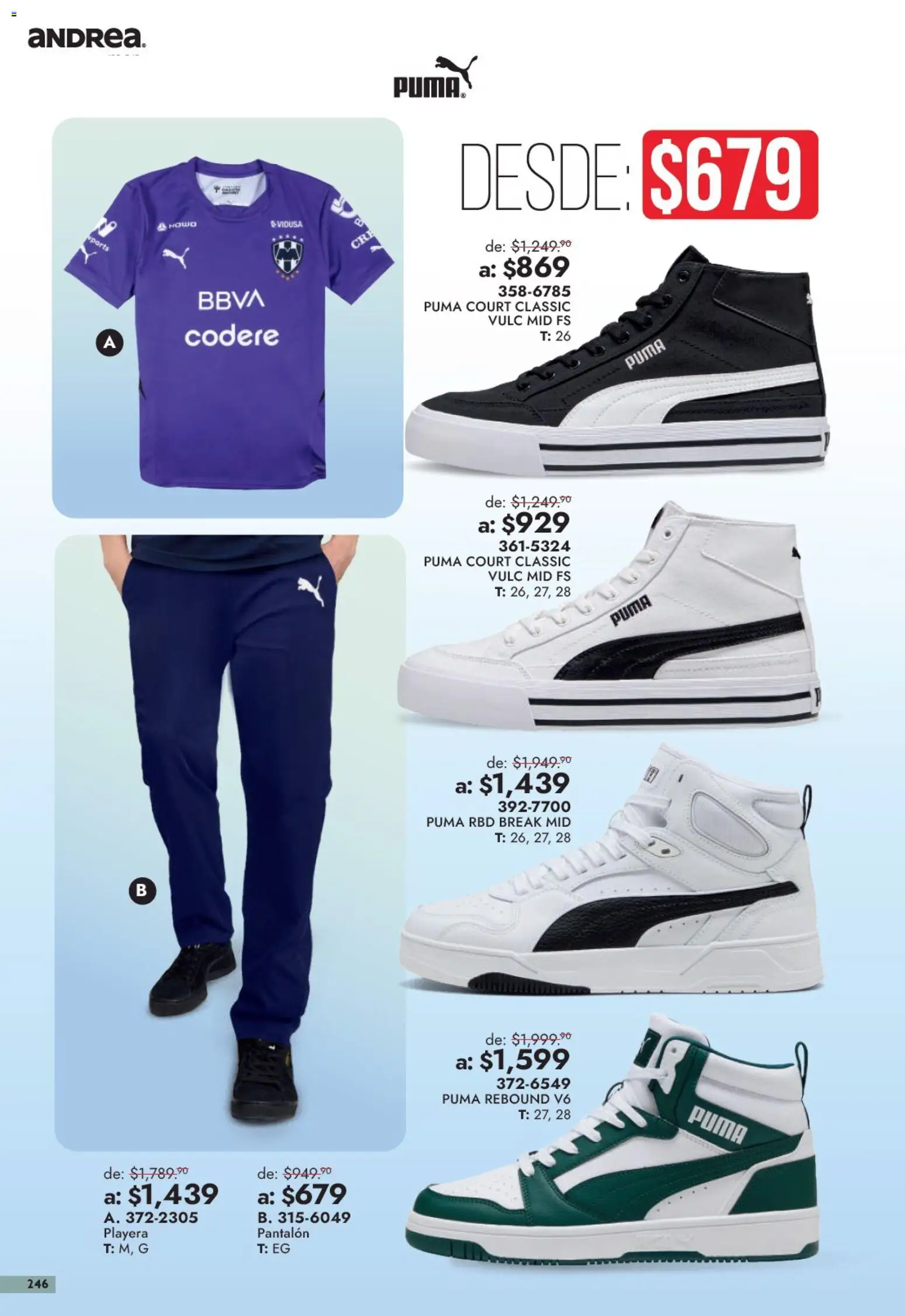 Nuevas ofertas de Andrea válidas en toda la República Mexicana desde el 13/09/2026. ¡Encuentra las mejores ofertas en Andrea catálogo Outlet! | Página: 246 | Productos: Playera