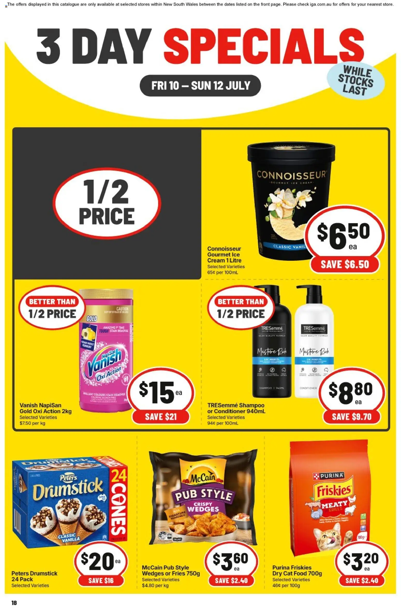 IGA catalogue - valid from 10/07/2026 | Page: 2 | Products: Conditioner, Stain remover, Cream, Ice cream