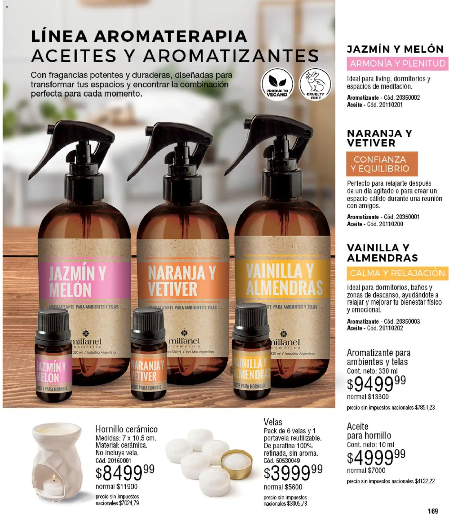 Millanel - Catálogo │ válido desde el 30/03/2026 | Página: 169 | Productos: Cerámico, Vainilla, Almendras, Aceite