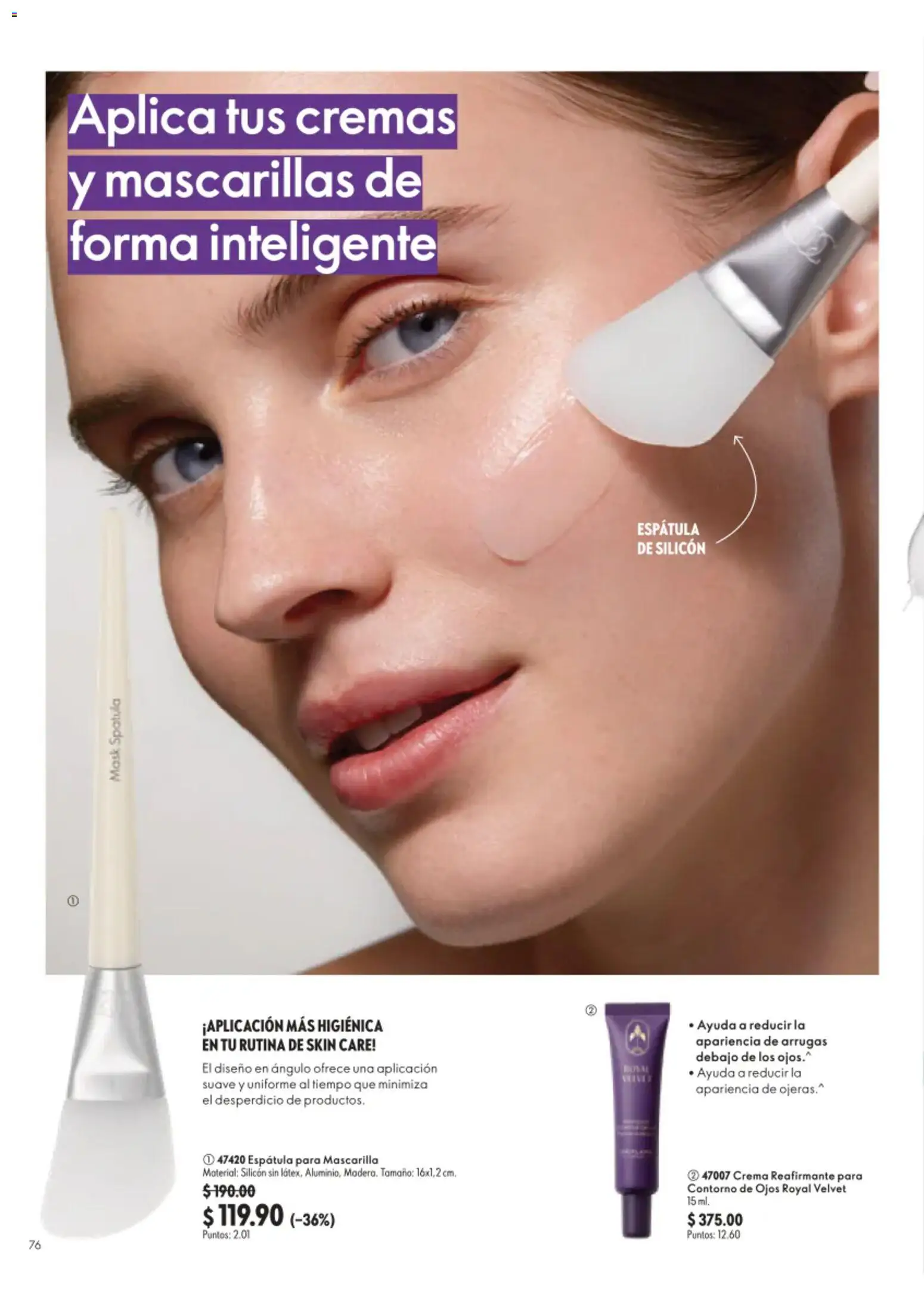 Nuevas ofertas de Oriflame válidas en toda la República Mexicana desde el 22/08/2026. ¡Encuentra las mejores ofertas en Oriflame campaña 12 2026! | Página: 76 | Productos: Contorno de ojos, Espátula, Contorno, Mascarilla