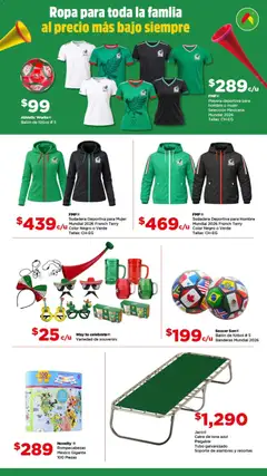 Vista previa de Bodega Aurrerá folleto Golazo, nuevo folleto de la tienda, válido en México a partir del 27.04.2026 | Página: 5 | Productos: Catre, Ropa, Sudadera, Playera