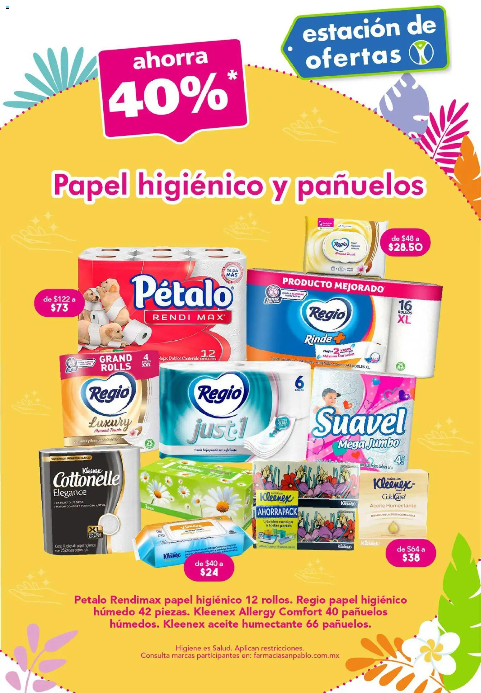 Nuevas ofertas de Farmacia San Pablo válidas en toda la República Mexicana desde el 12/07/2026. ¡Encuentra las mejores ofertas en Farmacia San Pablo catálogo! | Página: 12 | Productos: Aceite, Papel higiénico, Té