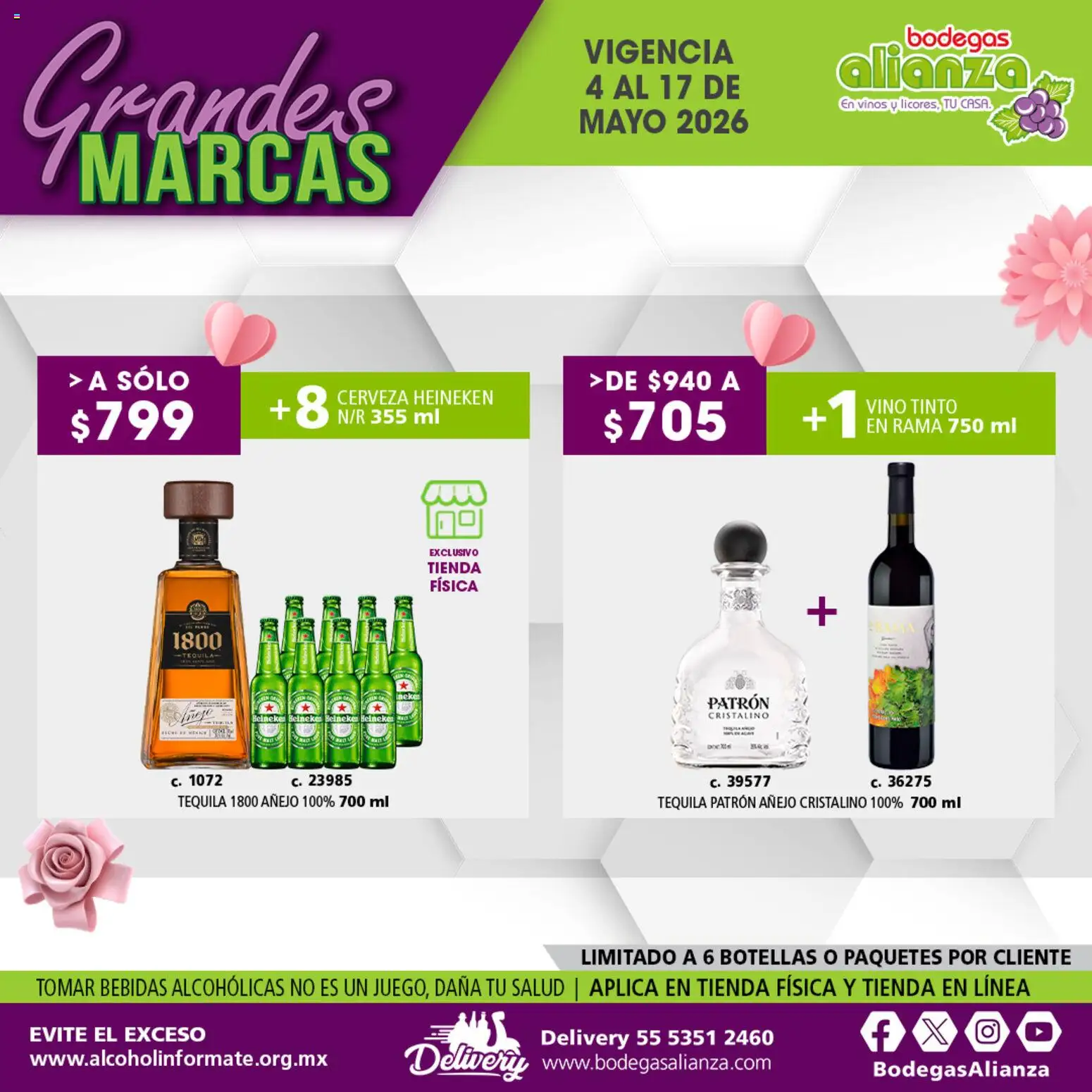 Nuevas ofertas de Bodegas Alianza válidas en toda la República Mexicana desde el 04.05.2026. ¡Encuentra las mejores ofertas en Bodegas Alianza catálogo Grandes Marcas! | Página: 13 | Productos: Cerveza, Tequila