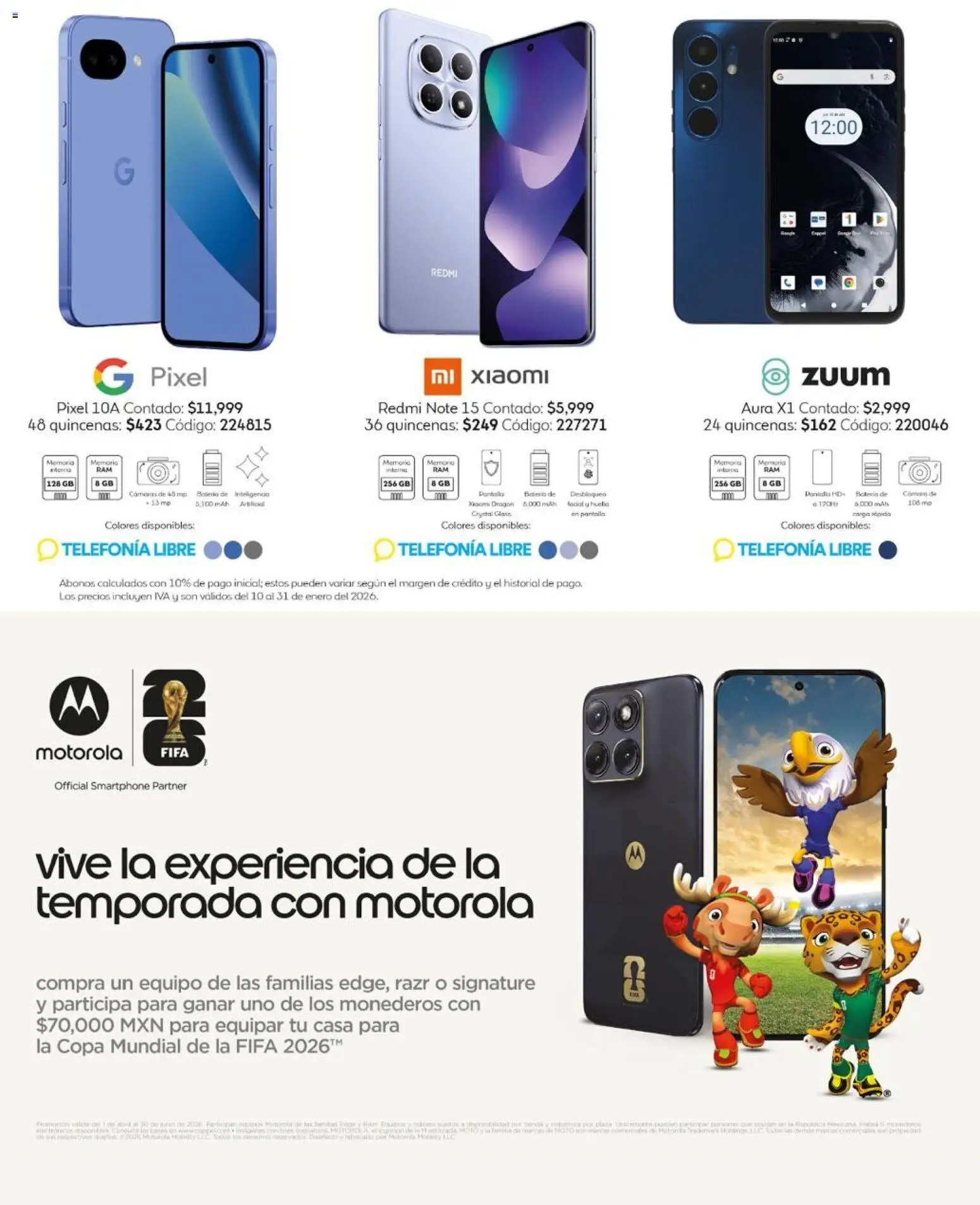 Nuevas ofertas de Coppel válidas en toda la República Mexicana desde el 01.05.2026. ¡Encuentra las mejores ofertas en Coppel catálogo Ganamos! | Página: 17 | Productos: Smartphone