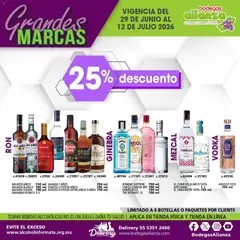 Vista previa de Bodegas Alianza catálogo Grandes Marcas, nuevo folleto de la tienda, válido en México a partir del 29/06/2026 | Página: 6 | Productos: Gin, Ginebra, Vodka