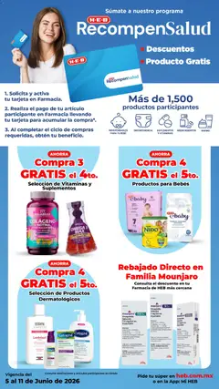 Vista previa de H-E-B folleto, nuevo folleto de la tienda, válido en México a partir del 05.06.2026 | Página: 9 | Productos: Fresa, Vitaminas, Caja, Protector solar