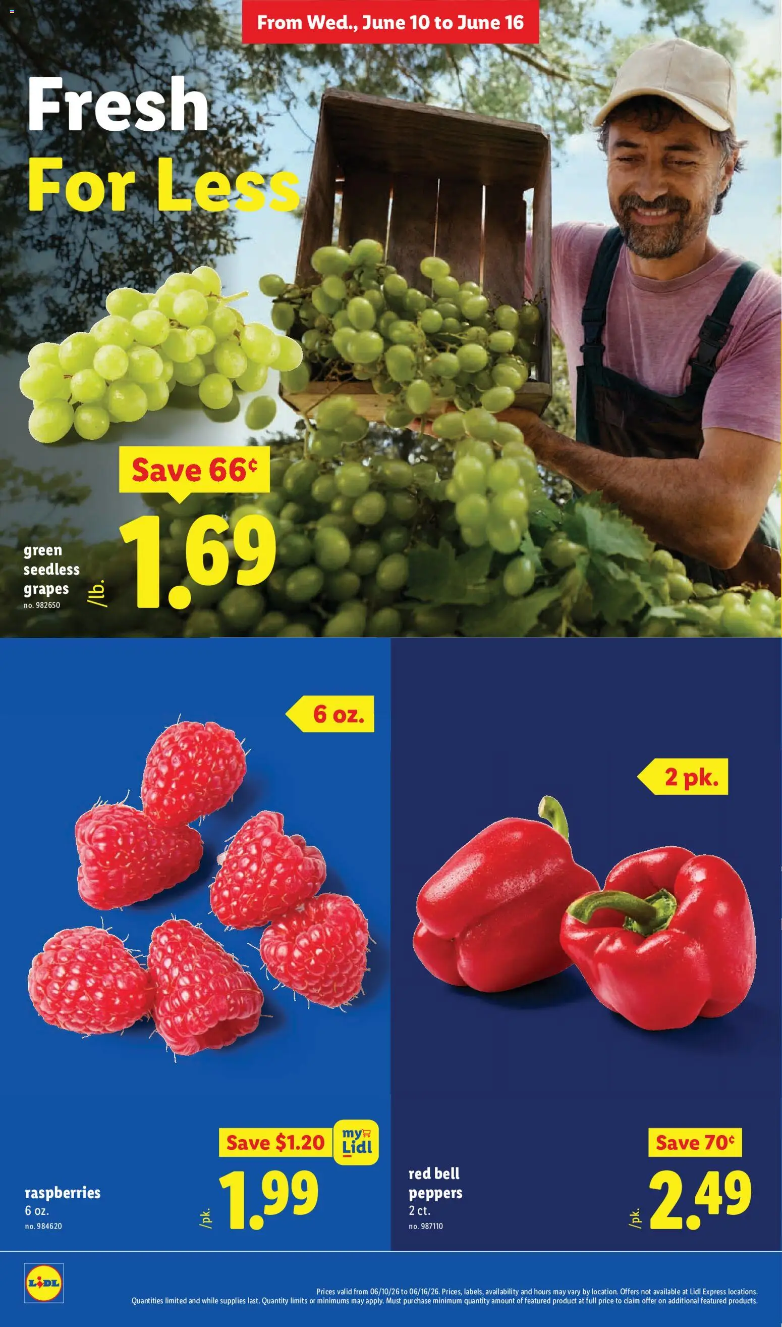 Lidl Weekly Ad - valid from 10.06.2026 | Page: 18 | Products: Peppers, Grapes
