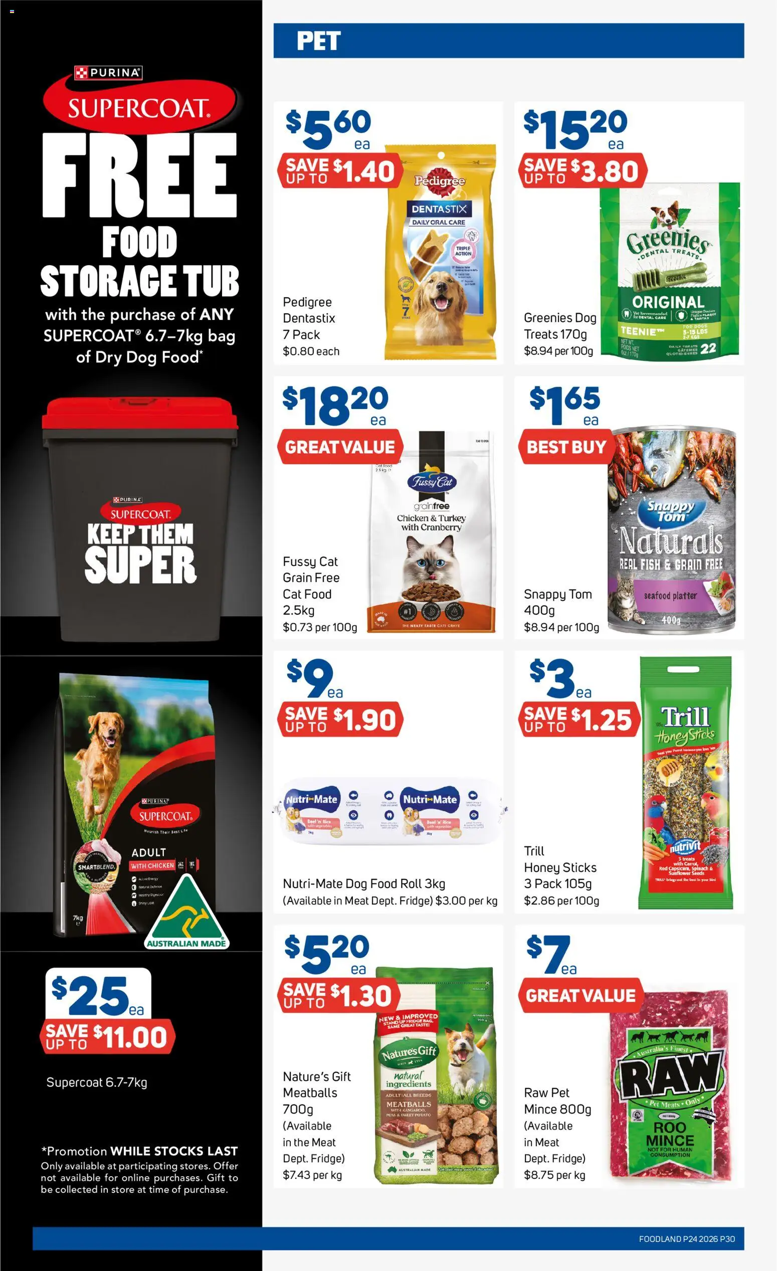 Foodland catalogue - valid from 10.06.2026 | Page: 30 | Products: Fish, Dog food, Seeds, Spinach