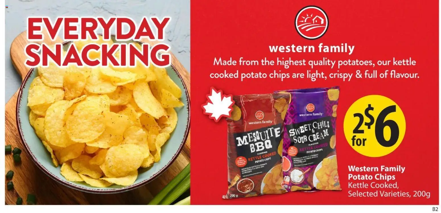 Save on foods flyer valid from Jul 30, 2026 | Page: 14 | Products: Sour cream, Chips, Cream, Kettle
