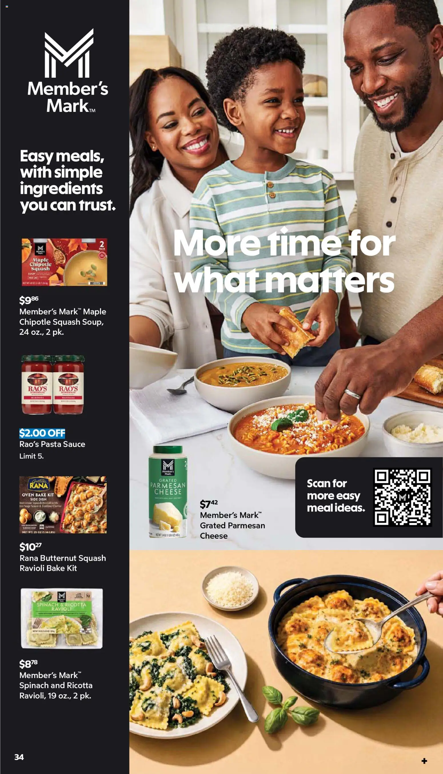 Sam's Club Weekly Ad - valid from 08/26/2026 | Page: 34 | Products: Spinach, Cheese, Pasta, Oven