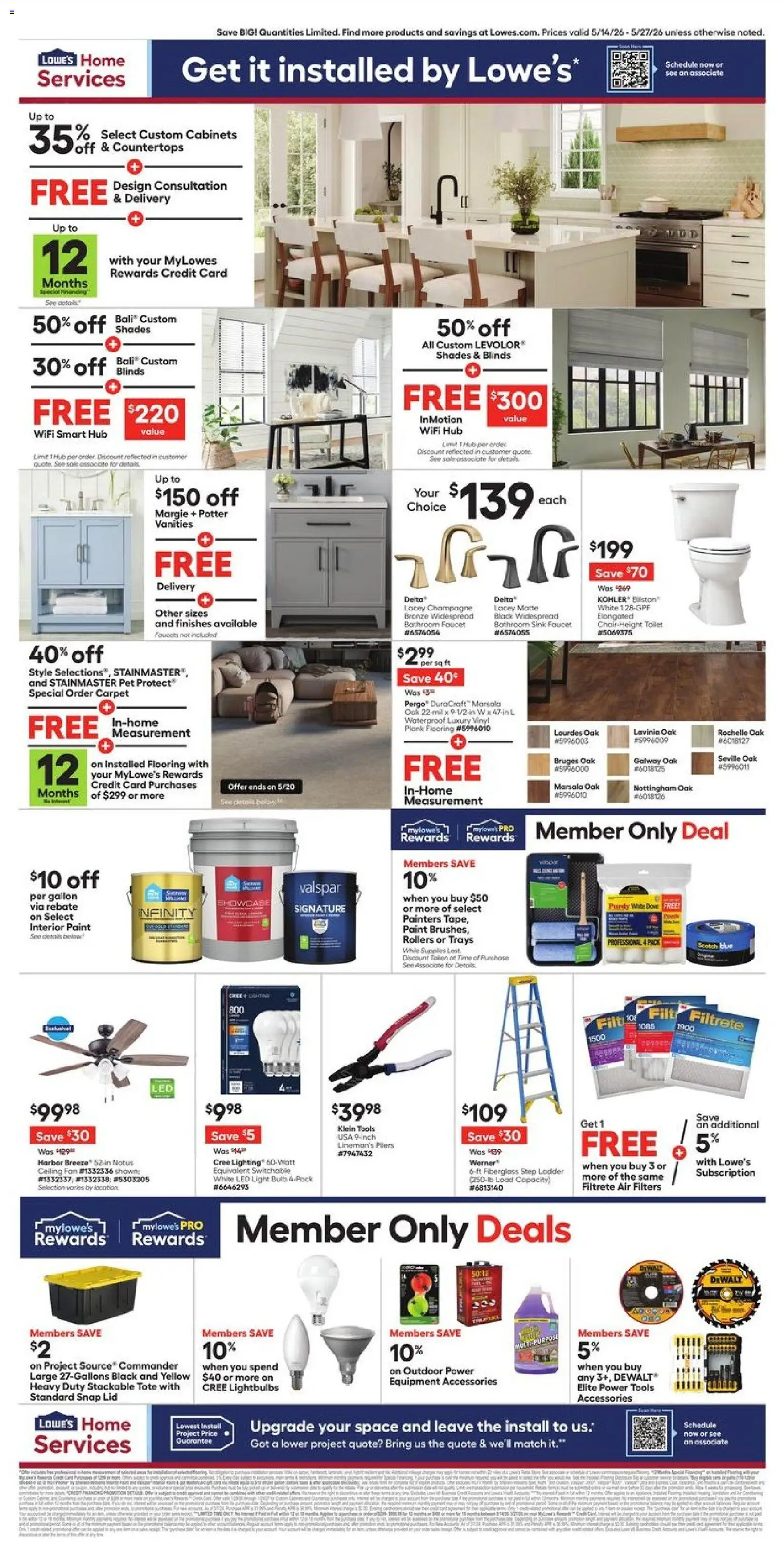 Lowe's Weekly Ad - valid from 14.05.2026 | Page: 5 | Products: Ladder, Carpet, Hub, Fan