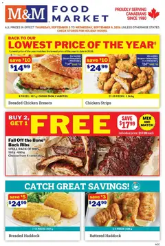 Preview of M&M Food Market weekly flyer / circulaire from shop M&M Food Market valid from Sep 3, 2026