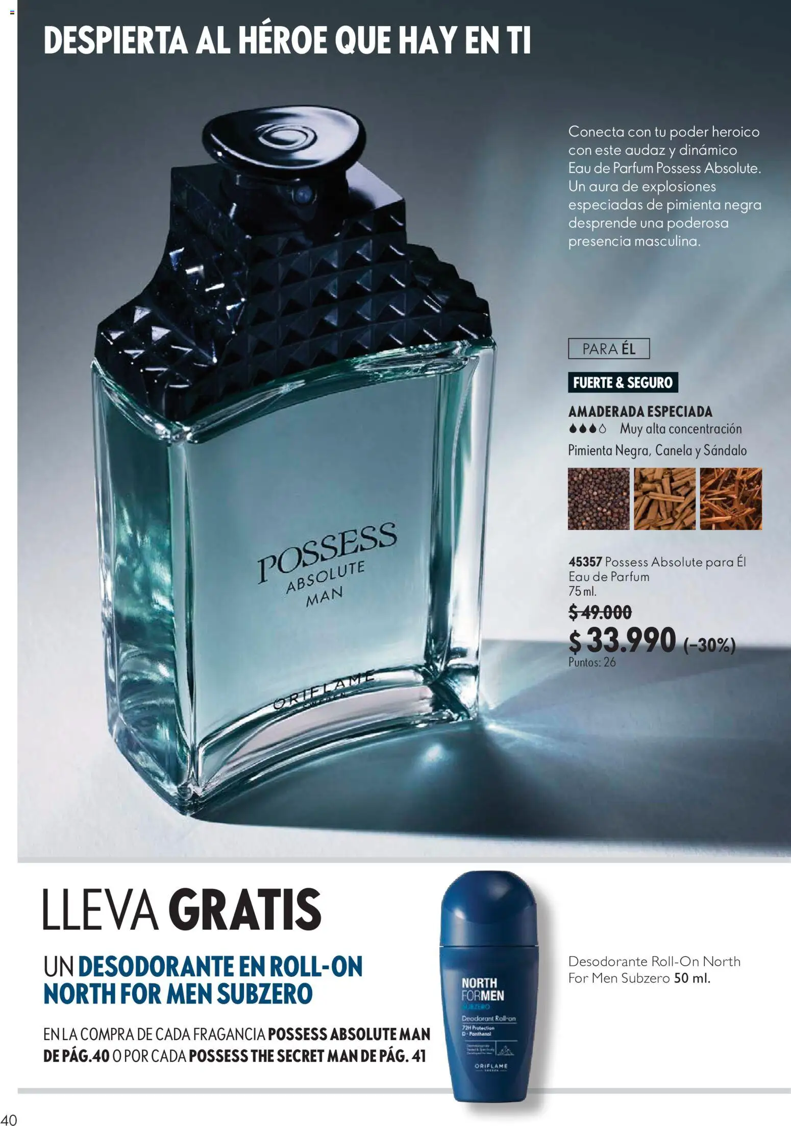 Oriflame Ofertas │ válido desde el 10.07.2026 | Página: 40 | Productos: Pimienta, Fragancia, Desodorante