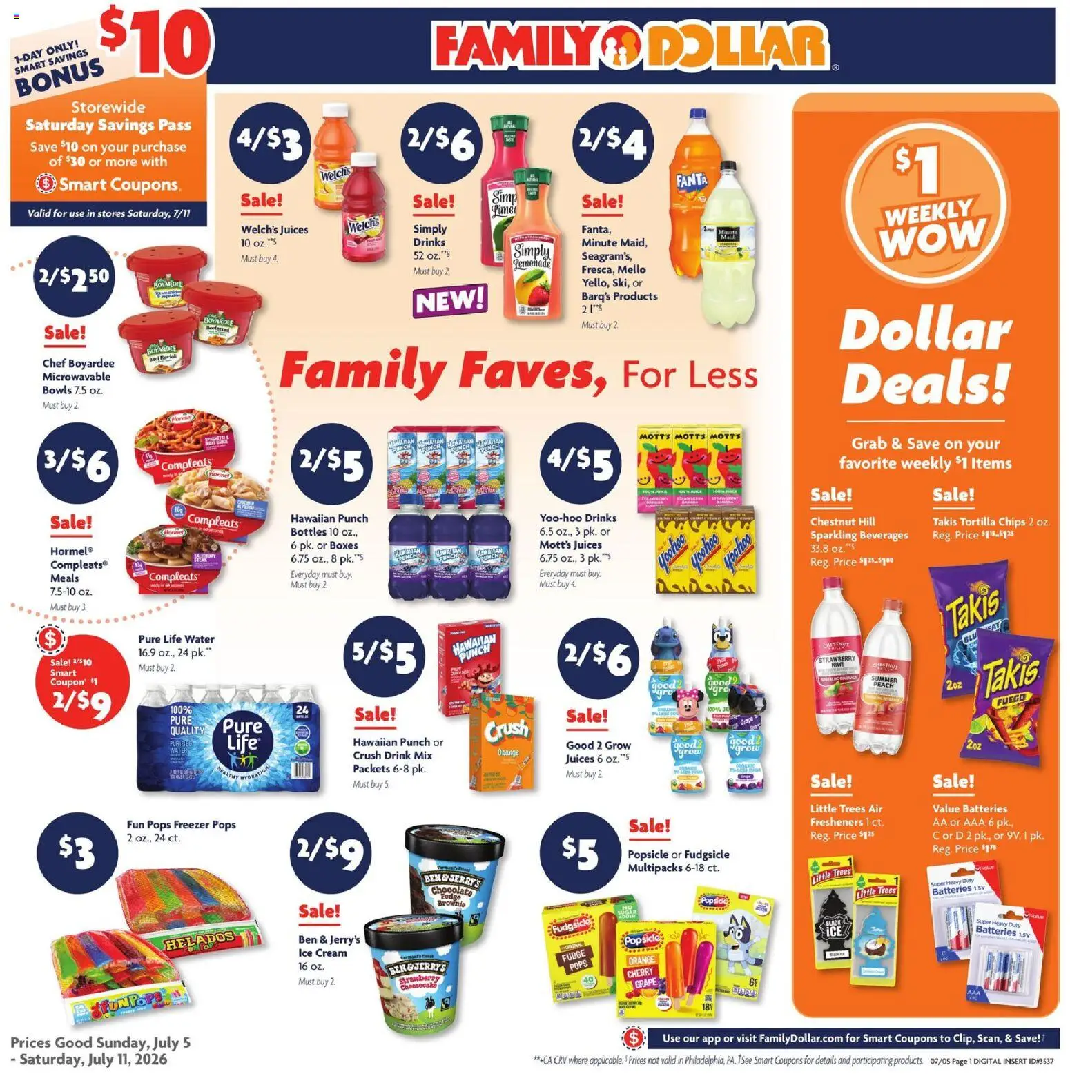 Family Dollar Weekly Ad - valid from 07/05/2026 | Page: 1