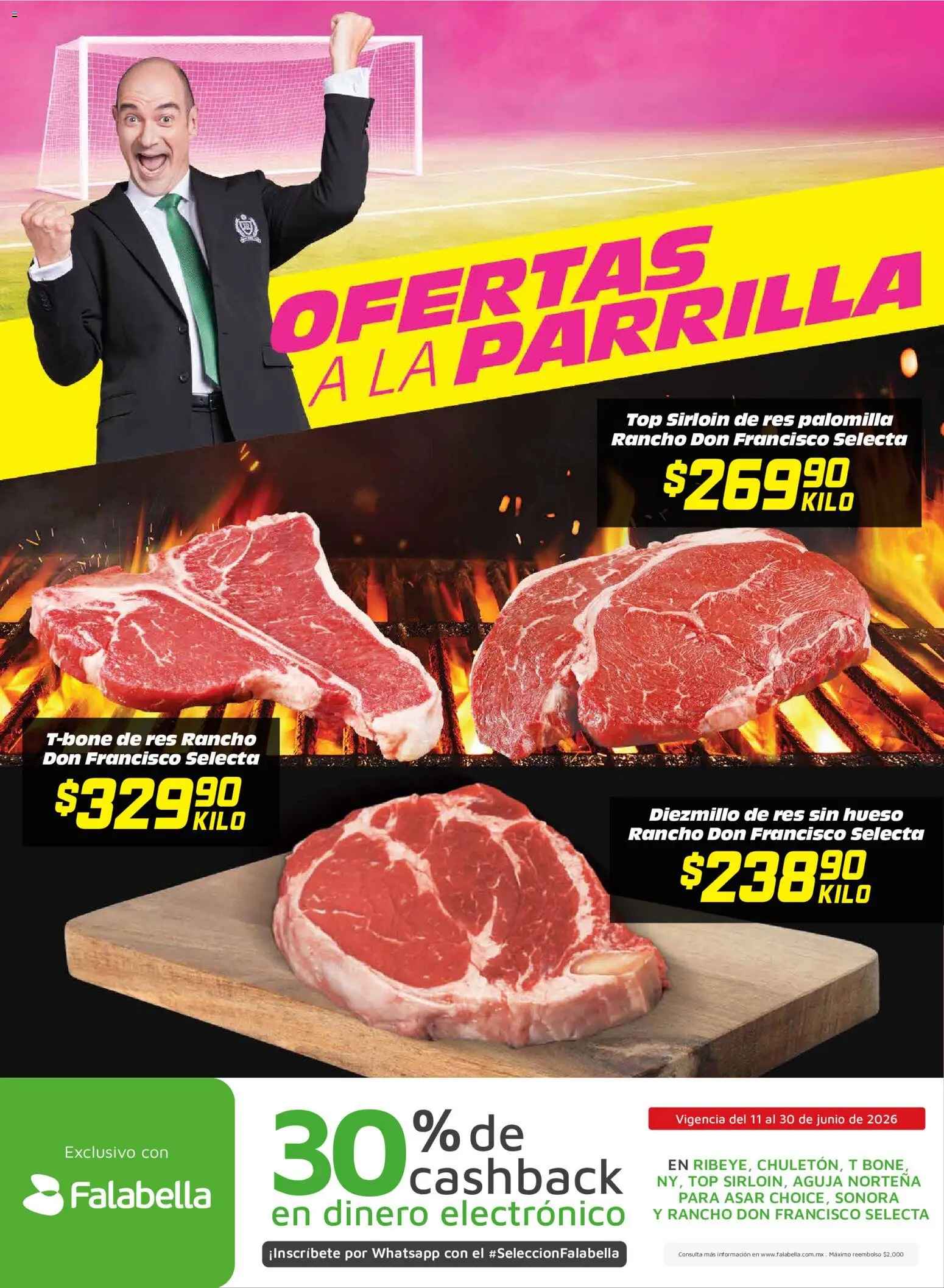 Nuevas ofertas de Soriana válidas en toda la República Mexicana desde el 26/06/2026. ¡Encuentra las mejores ofertas en Soriana Fin de Semana Híper: Tijuana, Mexicali, Ensenada, San Luis Río Colorado y Tecate! | Página: 4 | Productos: Res, Parrilla, Top
