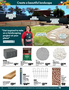 Preview of Bunnings catalogue - valid from 09/09/2026 | Page: 14 | Products: Landscape, Stones, Screen