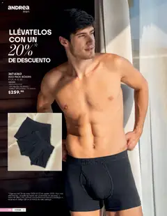 Vista previa de Andrea catálogo Vestir Caballero, nuevo folleto de la tienda, válido en México a partir del 24/05/2026 | Página: 56 | Productos: Boxers
